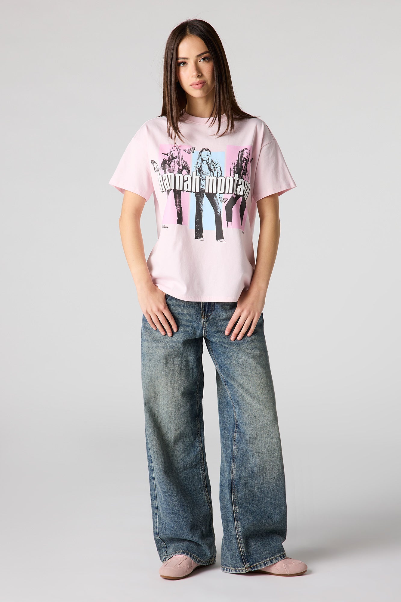 Luxe Heavy Cotton Hannah Montana Graphic Boyfriend T-Shirt