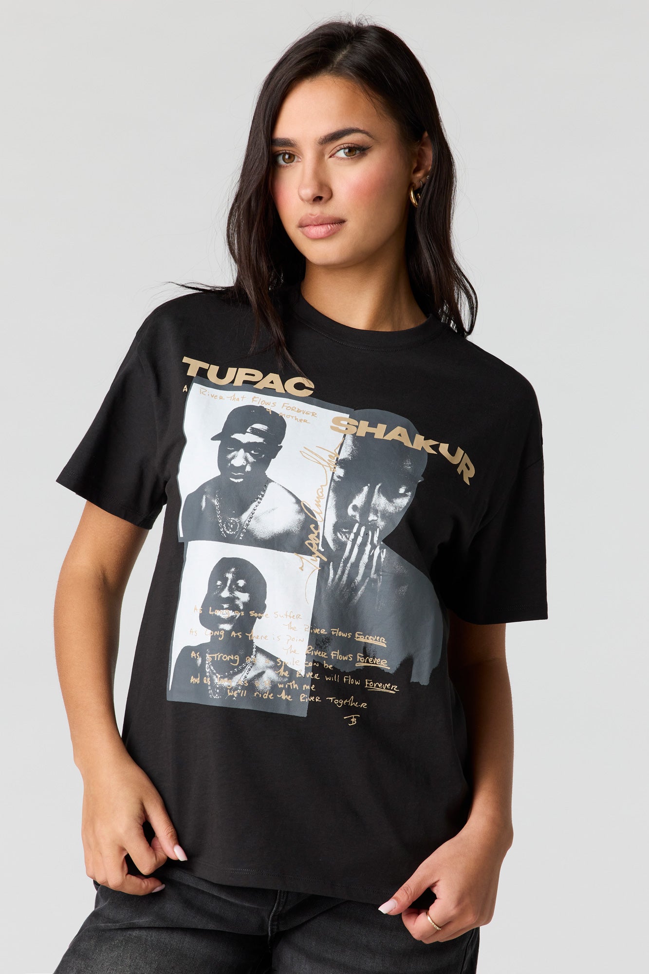 Tupac Graphic Boyfriend T-Shirt