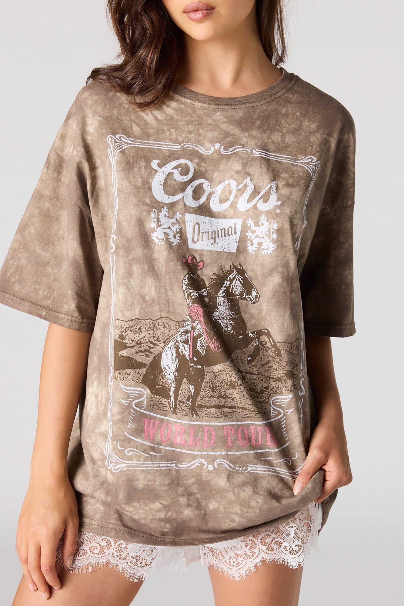 Oversized Coors Graphic Washed T-Shirt