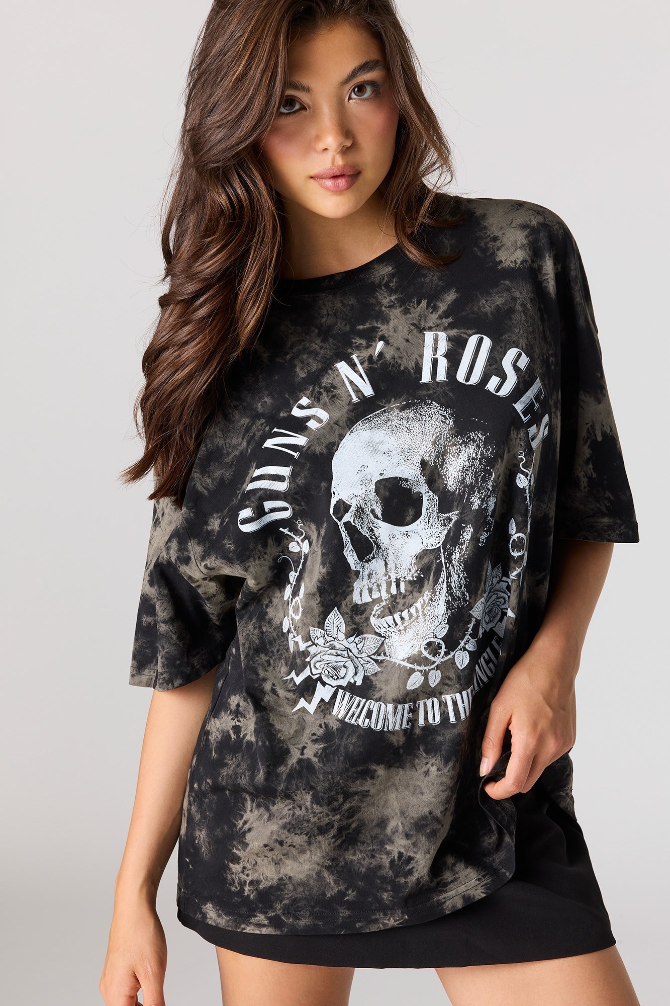 Oversized Guns N Roses Graphic Washed T-Shirt
