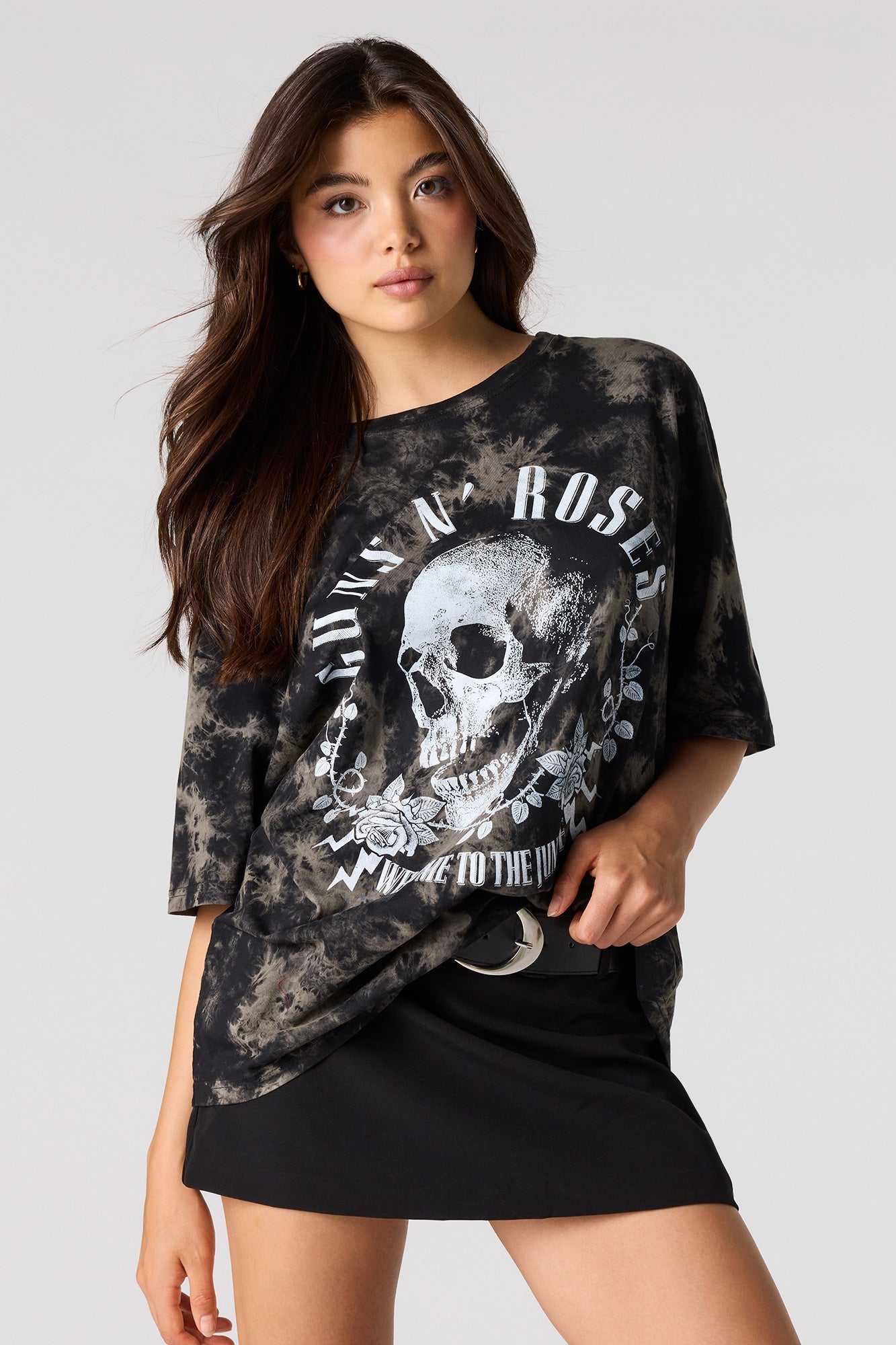 Oversized Guns N Roses Graphic Washed T-Shirt