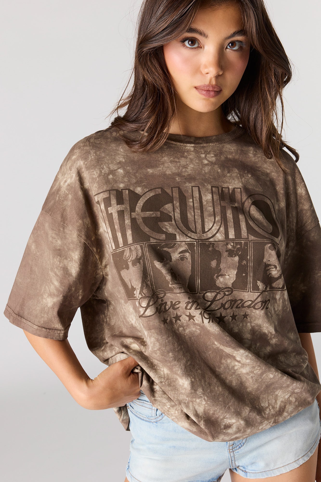 Oversized The Who Graphic Washed T-Shirt
