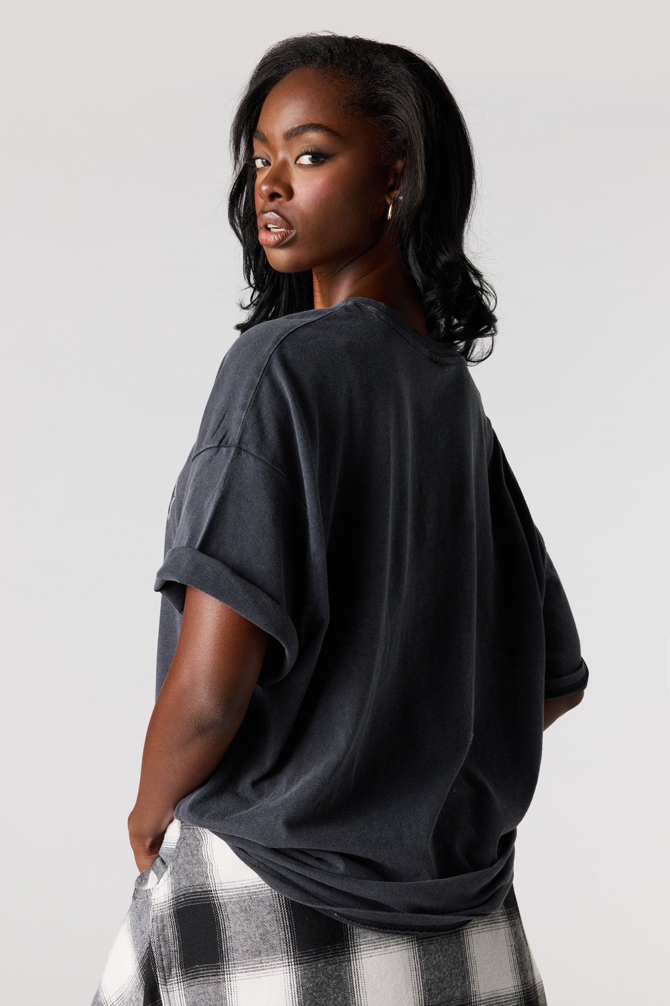 AC/DC Graphic Washed Oversized T-Shirt
