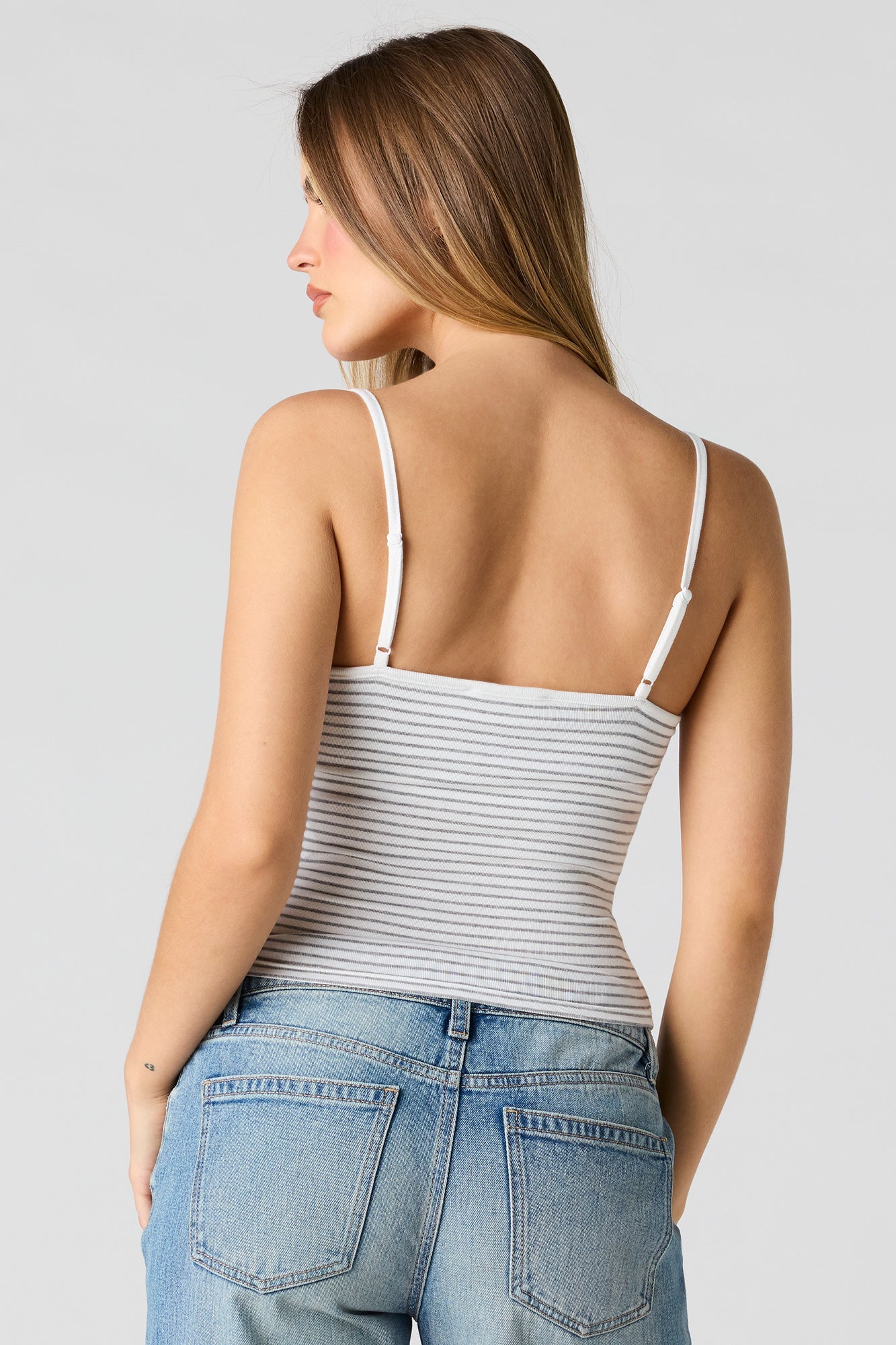 Braless Ribbed Scoop Neck Tank