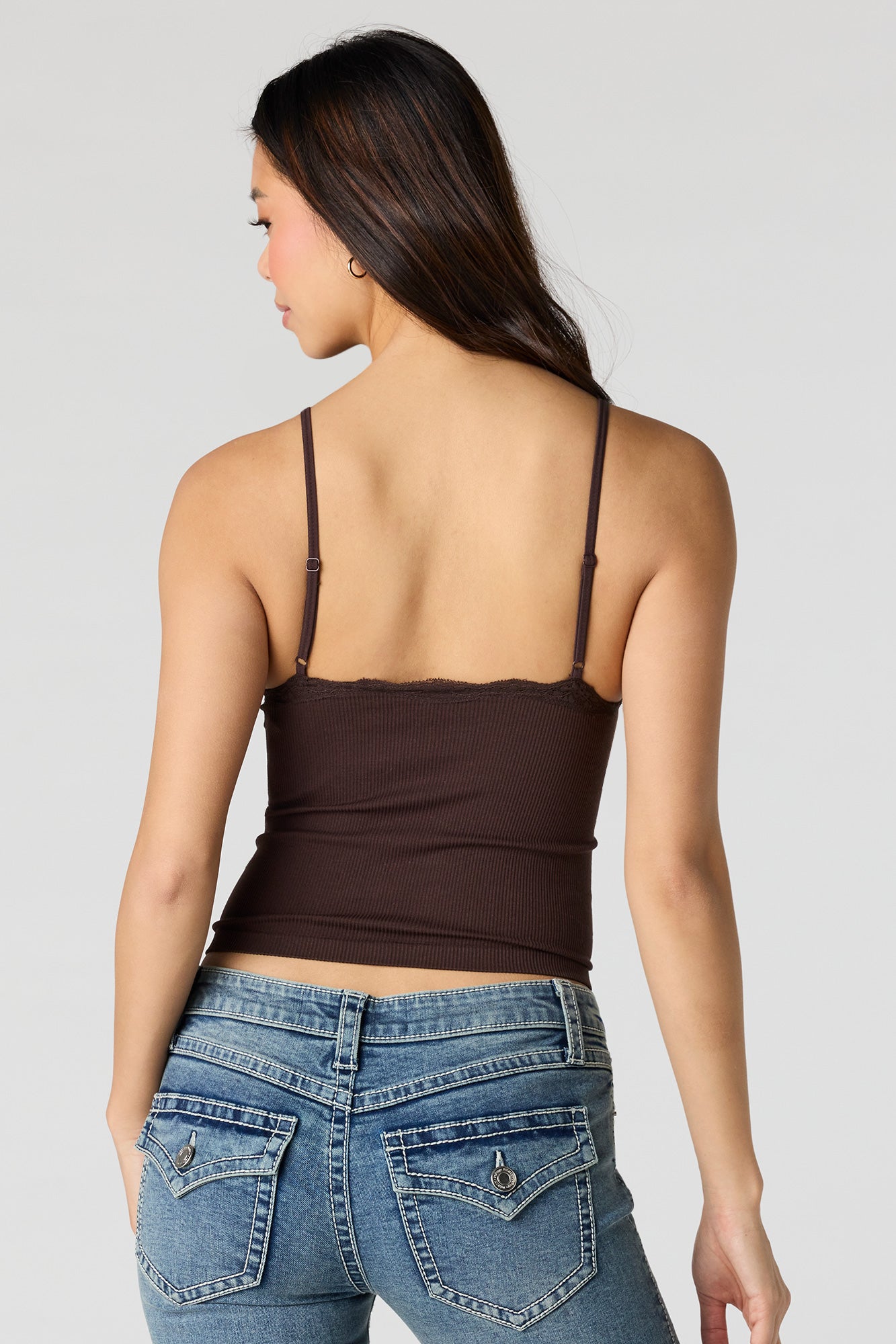 Seamless Lace Trim Cami