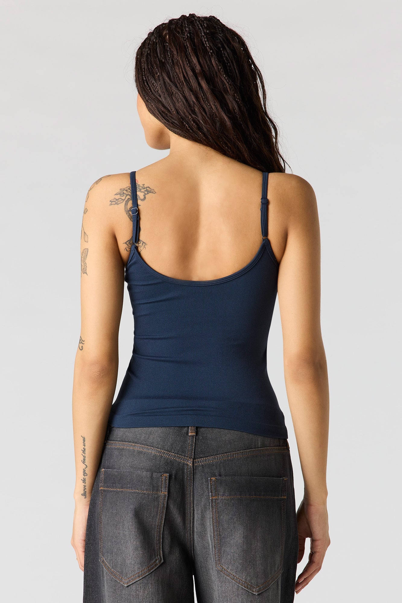 Braless Seamless Ribbed V-Neck Cami
