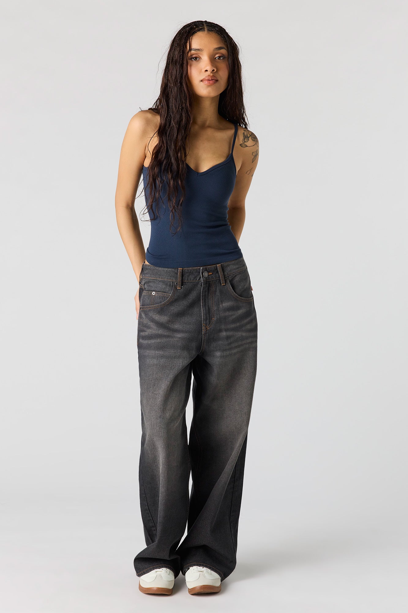Braless Seamless Ribbed V-Neck Cami
