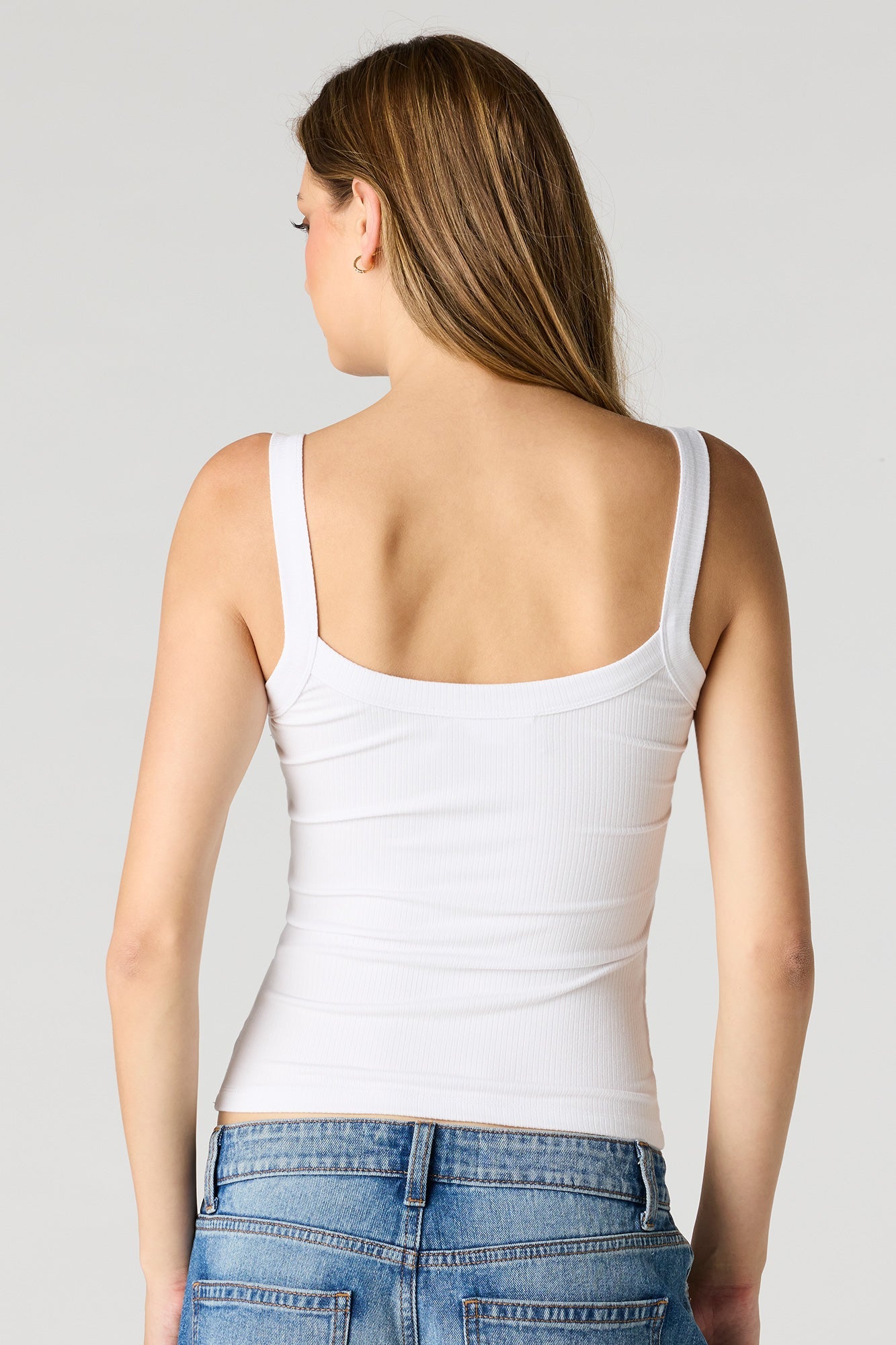 Ribbed Scoop Neck Tank