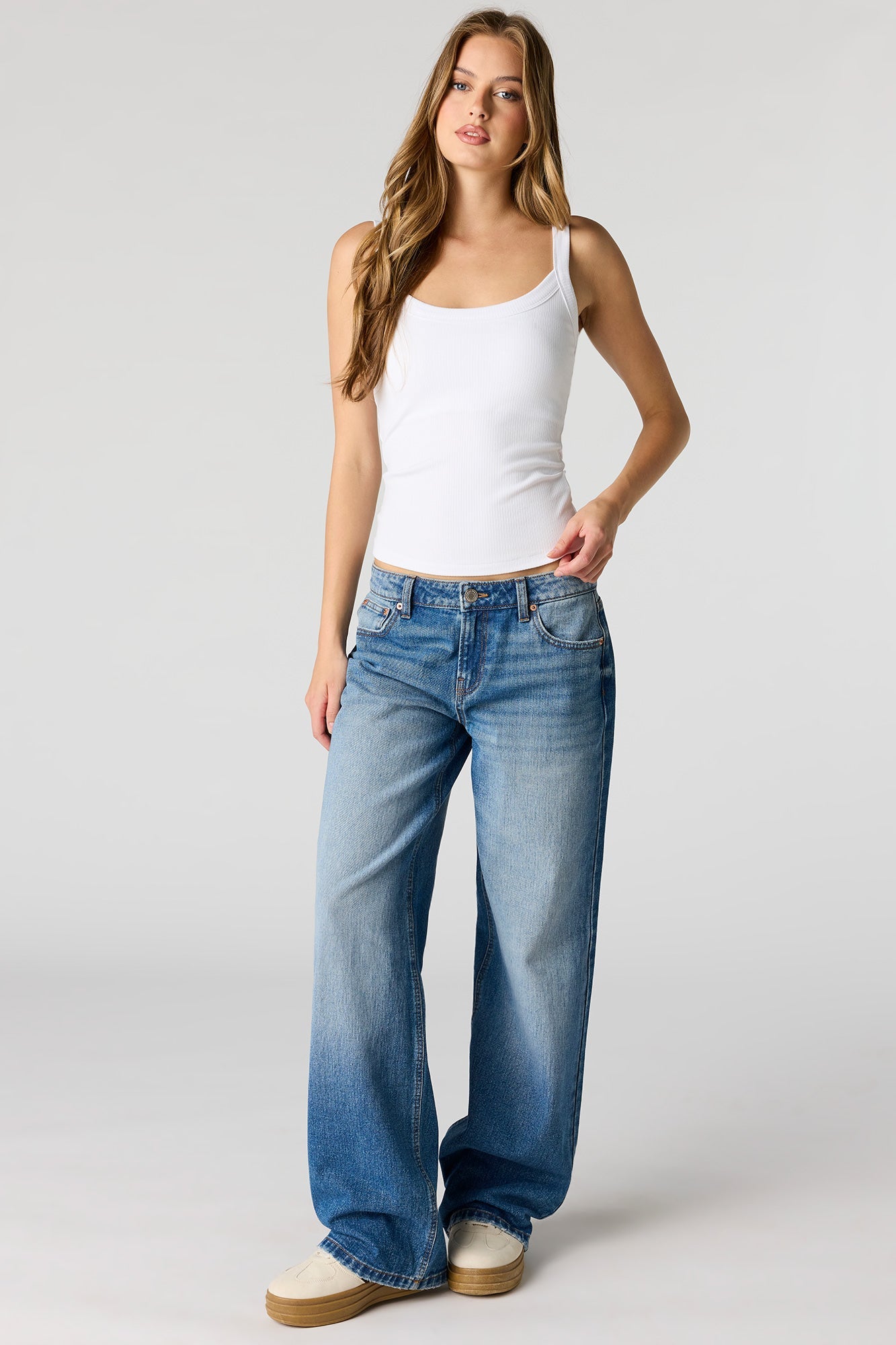 Ribbed Scoop Neck Tank