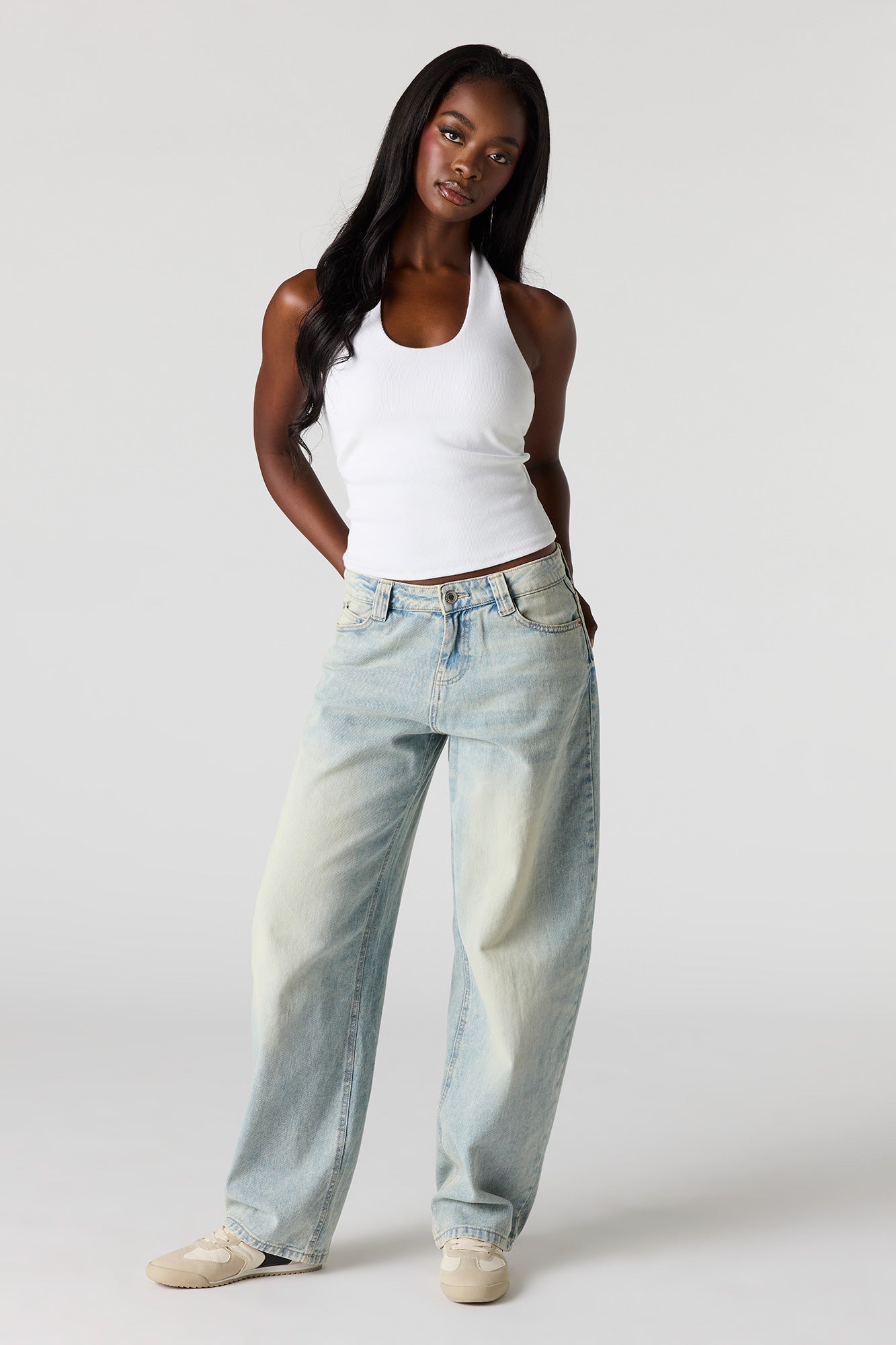 Braless Ribbed Halter Top