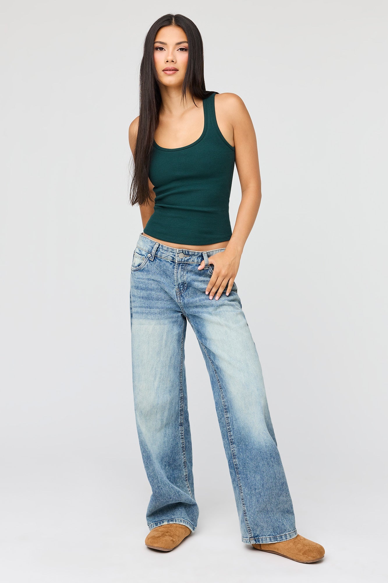 Braless Ribbed Tank