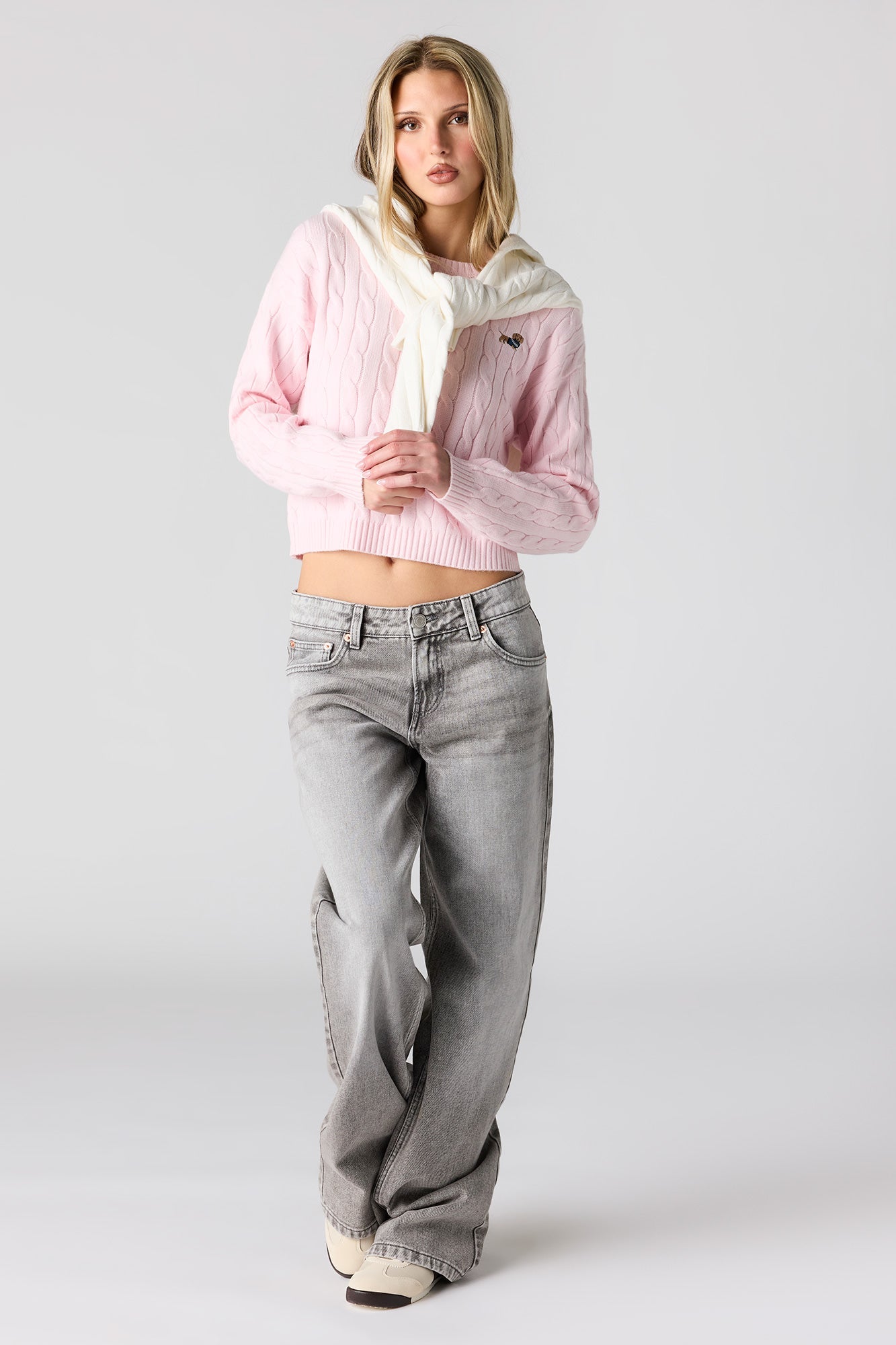 Brooklyn Low Rise Baggy Grey Jean
