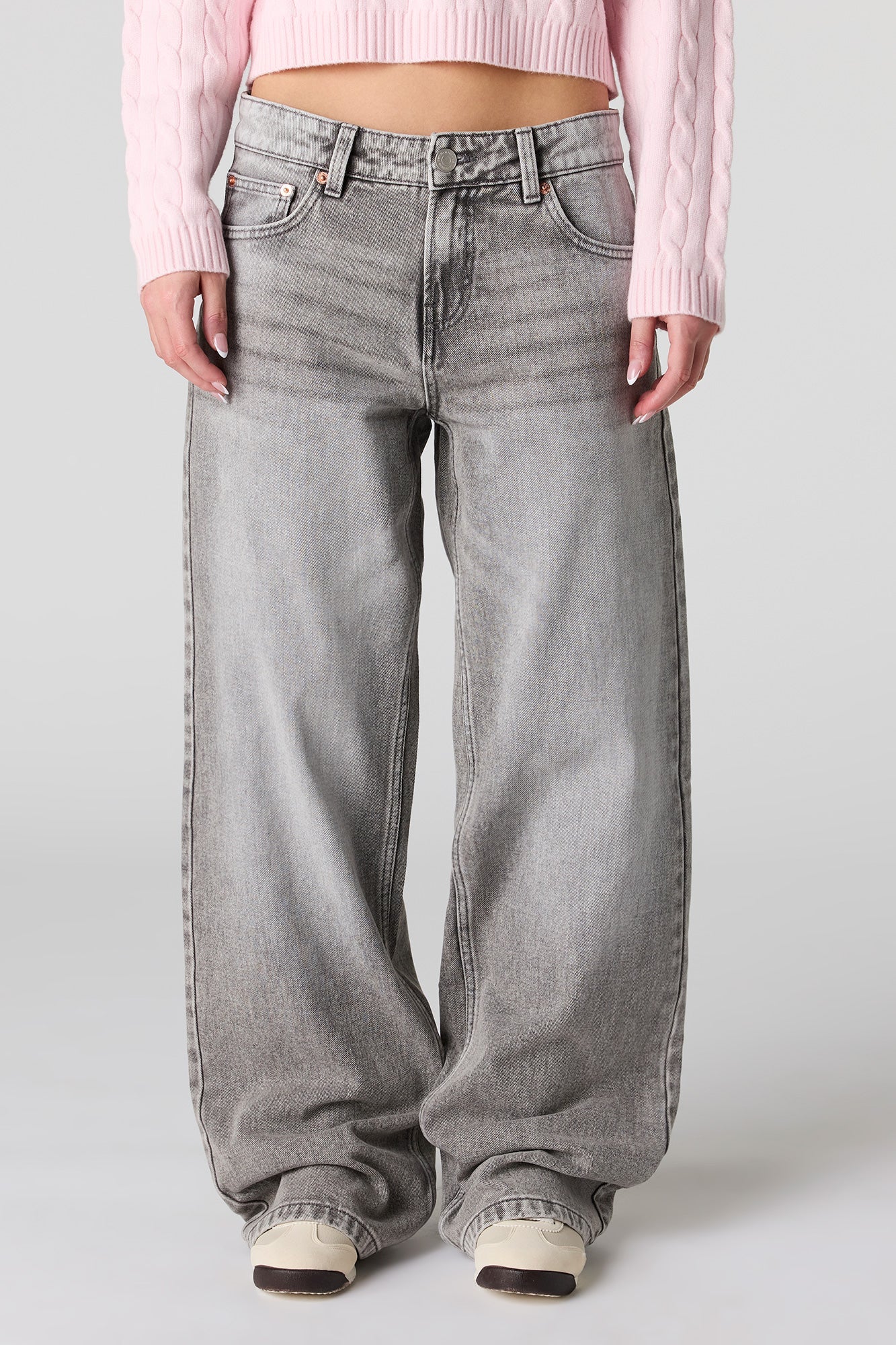 Brooklyn Low Rise Baggy Grey Jean
