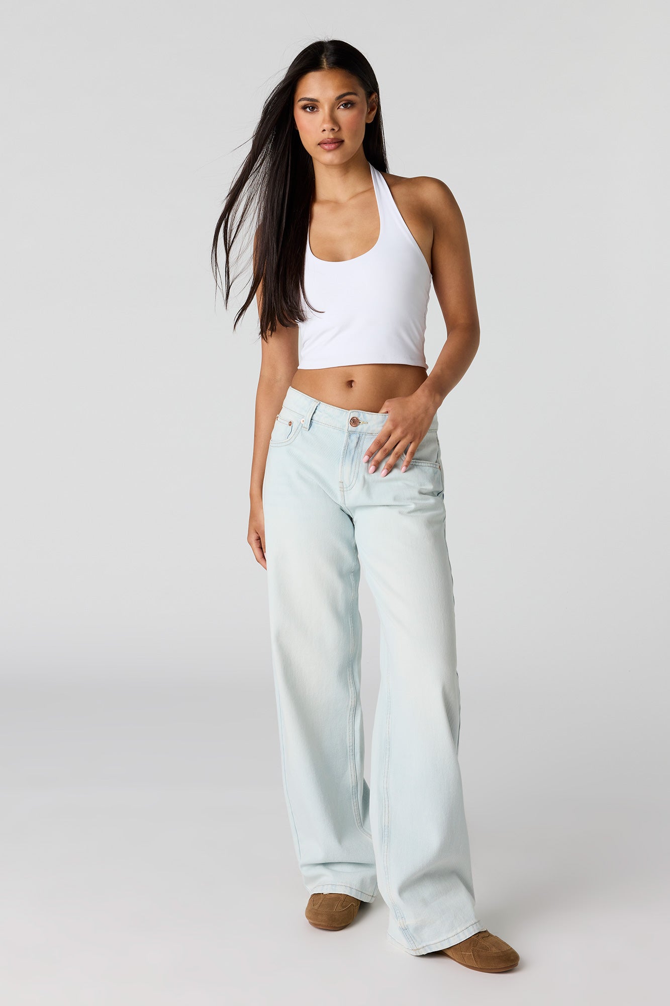 Brooklyn Low Rise Baggy Light Jean