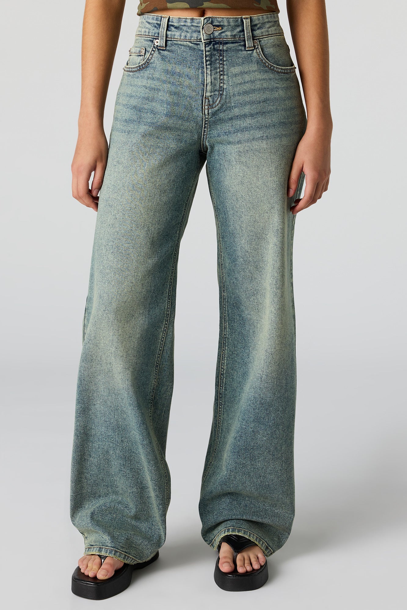 Paris Stretch High Rise Wide Leg Vintage Medium Jean