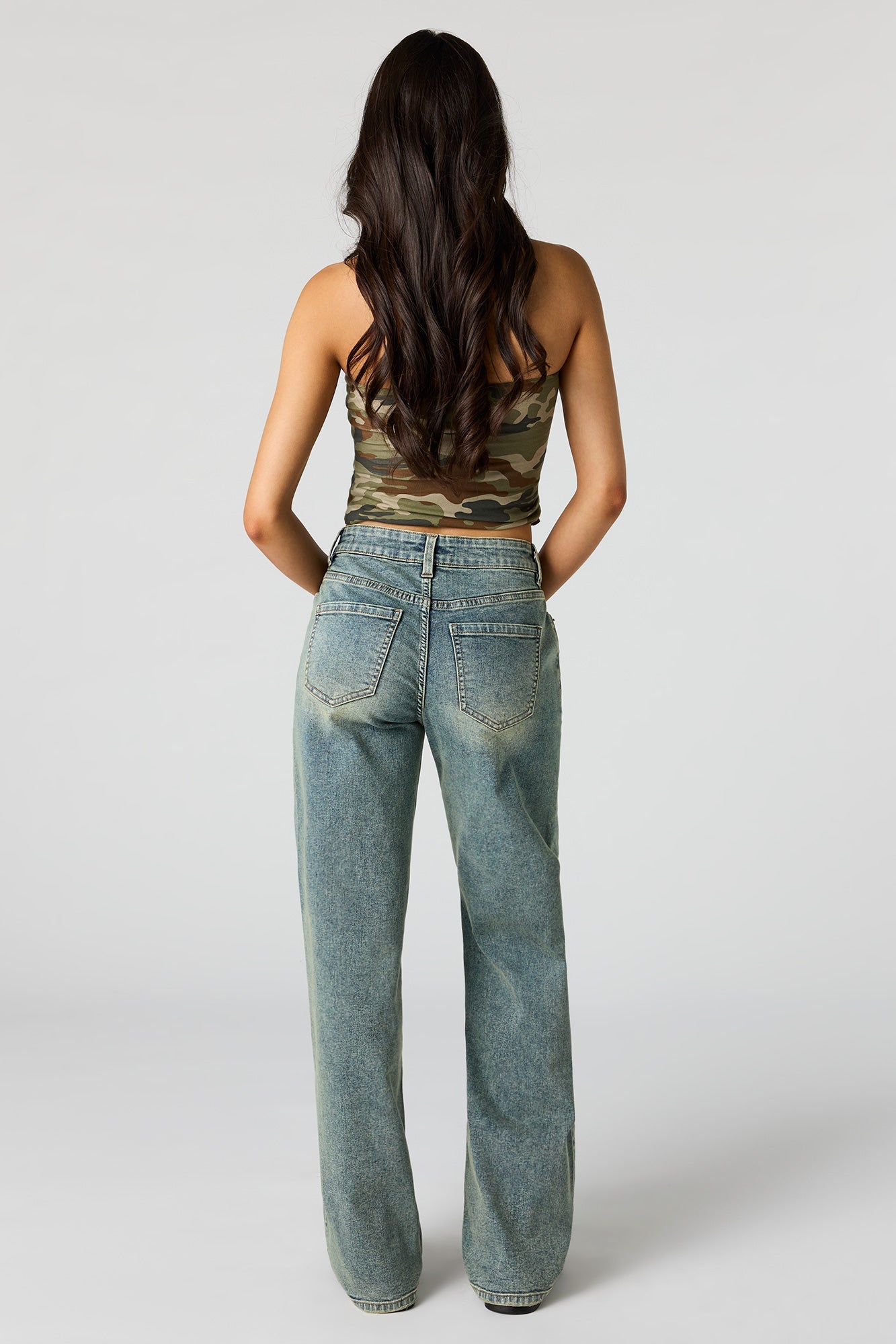 Paris Stretch High Rise Wide Leg Vintage Medium Jean