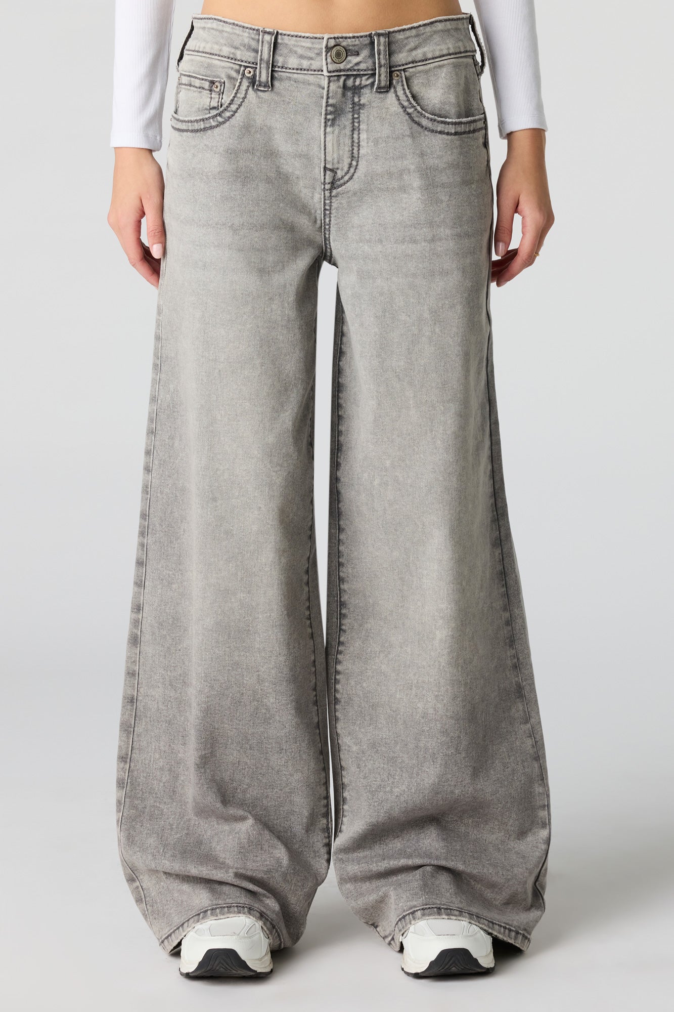 Soho Stretch Low Rise Super Baggy Grey Jean