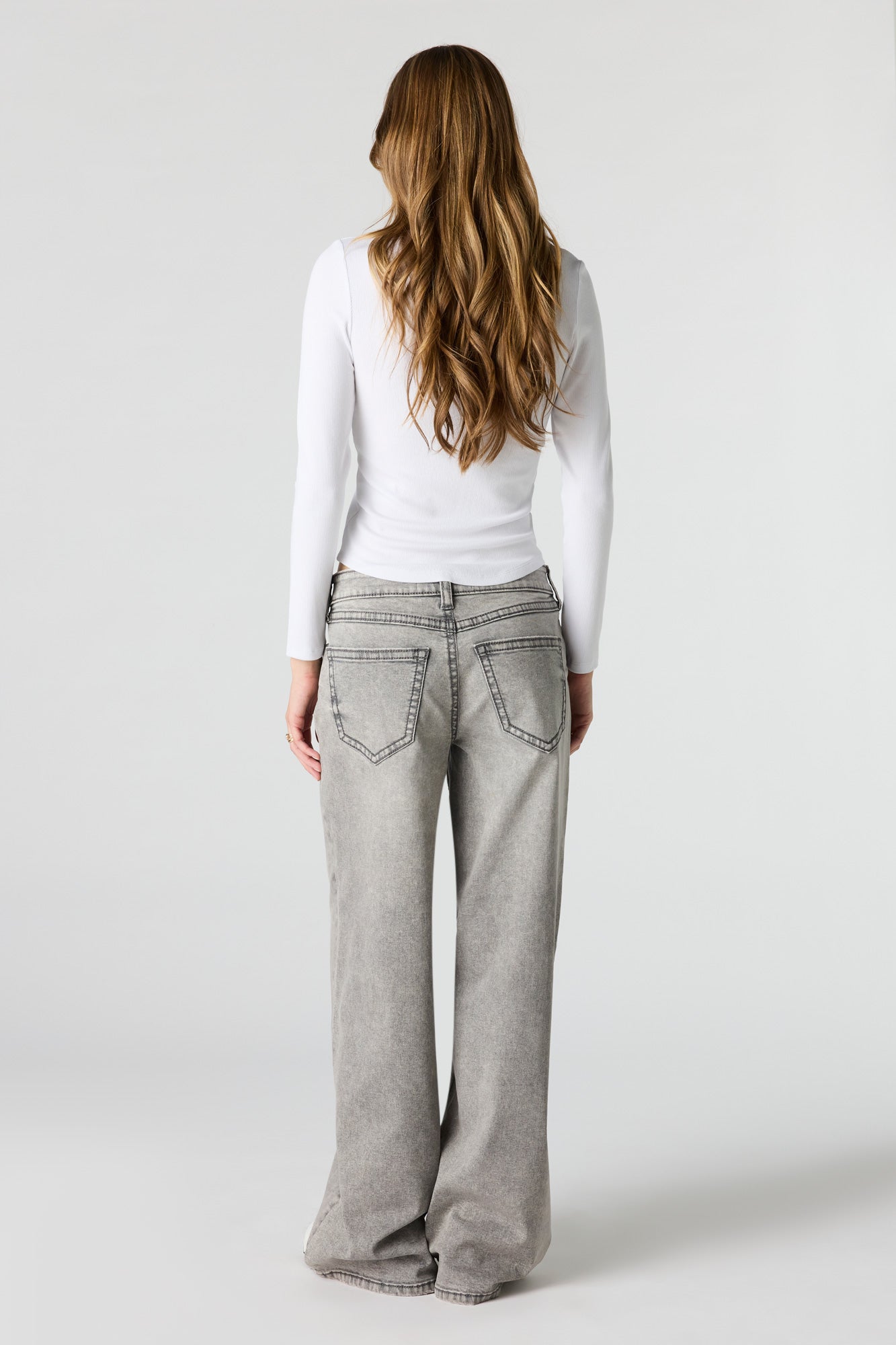 Soho Stretch Low Rise Super Baggy Grey Jean