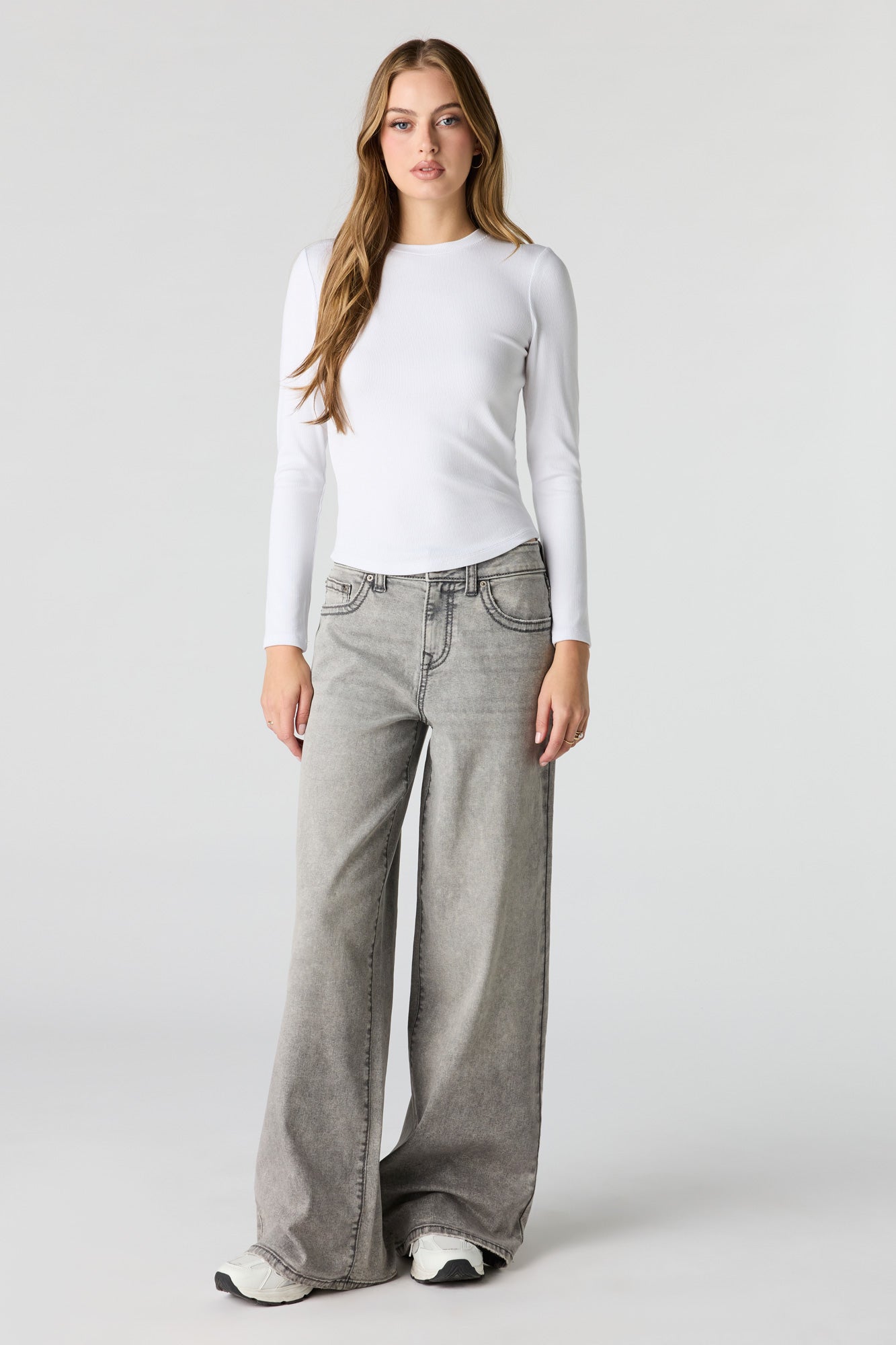 Soho Stretch Low Rise Super Baggy Grey Jean