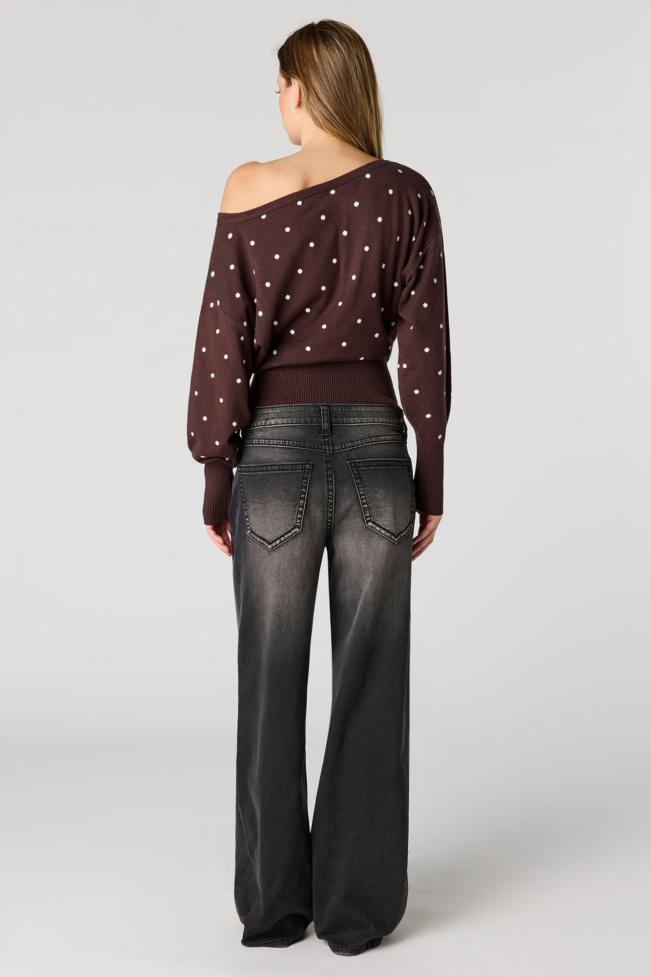 Soho Stretch Mid Rise Super Baggy Black Jean