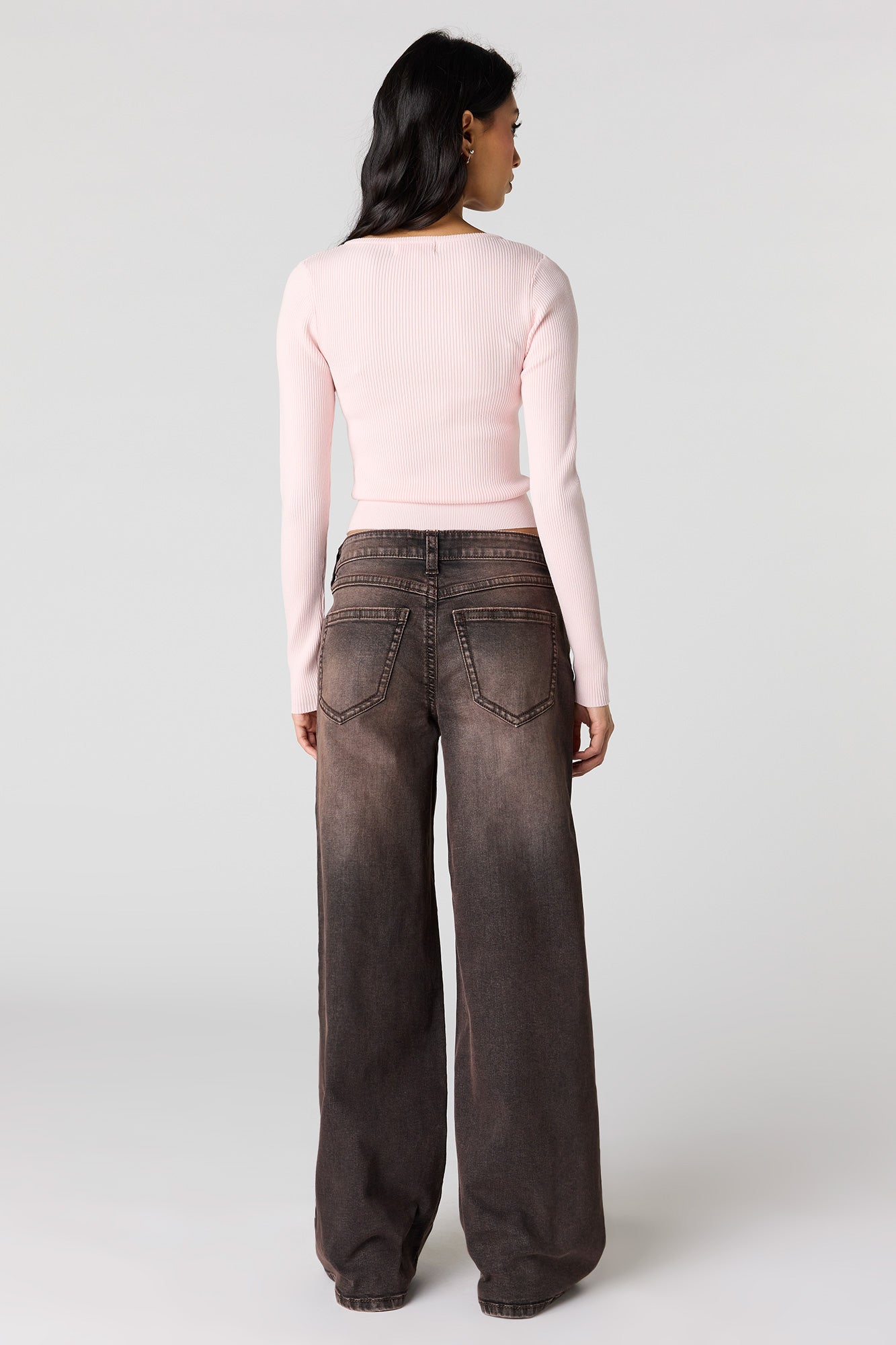Soho Stretch Mid Rise Super Baggy Latte Jean