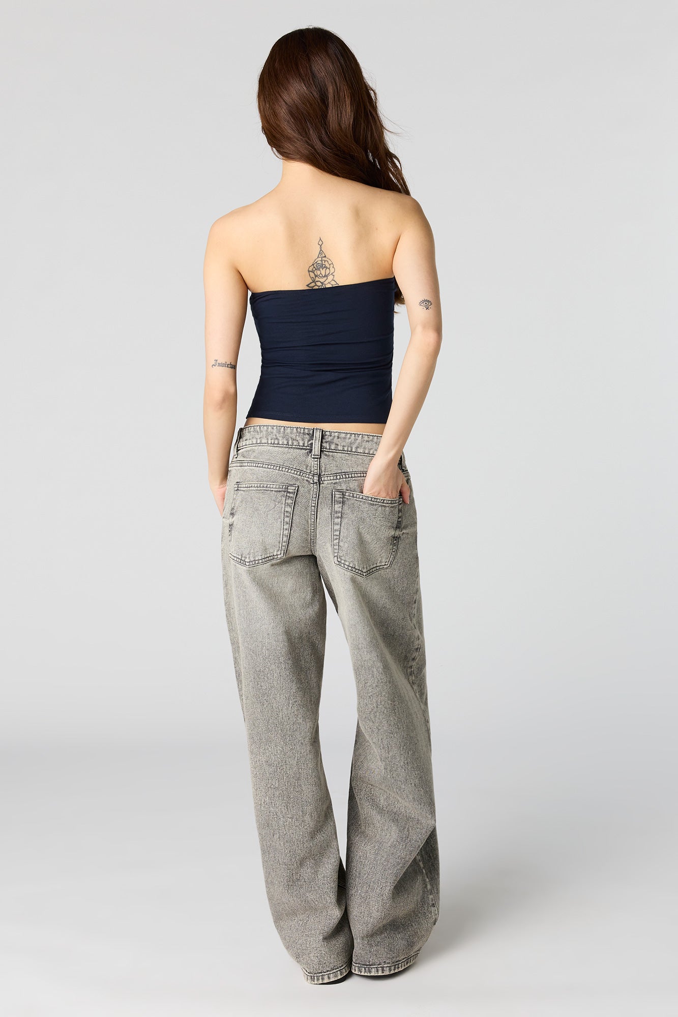 London Low Rise Super Baggy Grey Jean