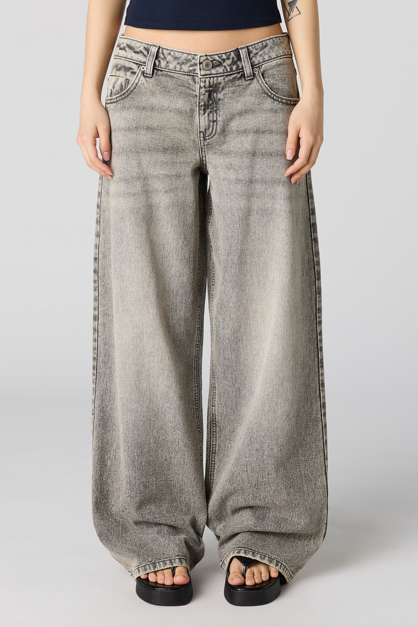 London Low Rise Super Baggy Grey Jean