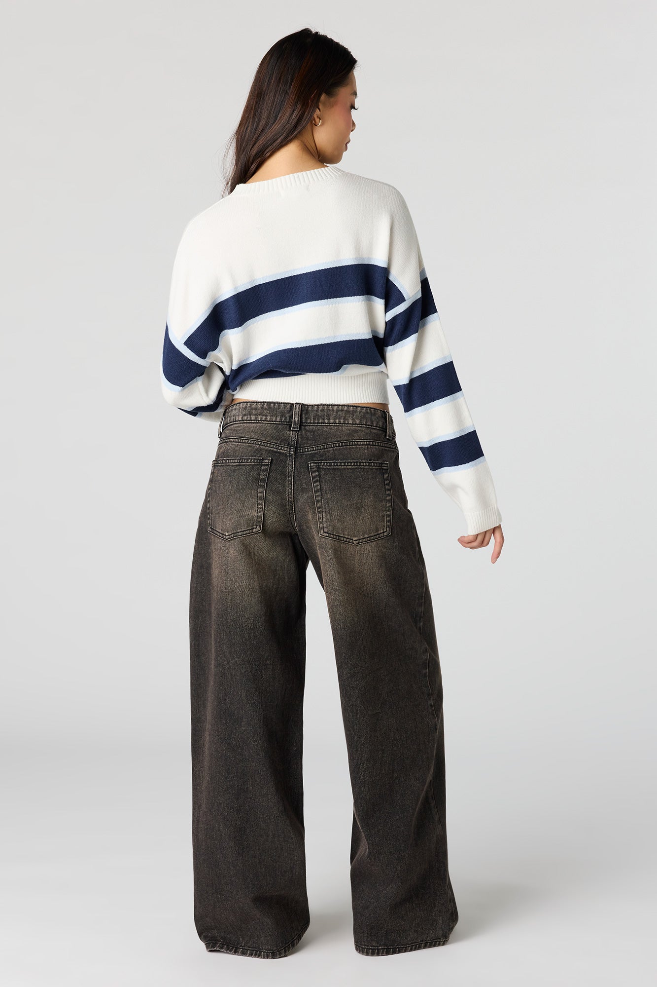 London Low Rise Super Baggy Black Jean