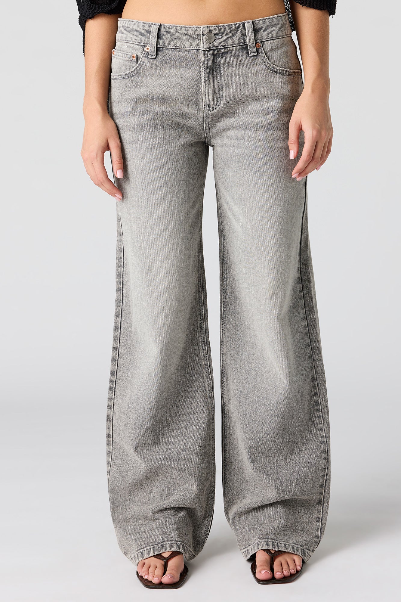 Brooklyn Low Rise Baggy Grey Jean