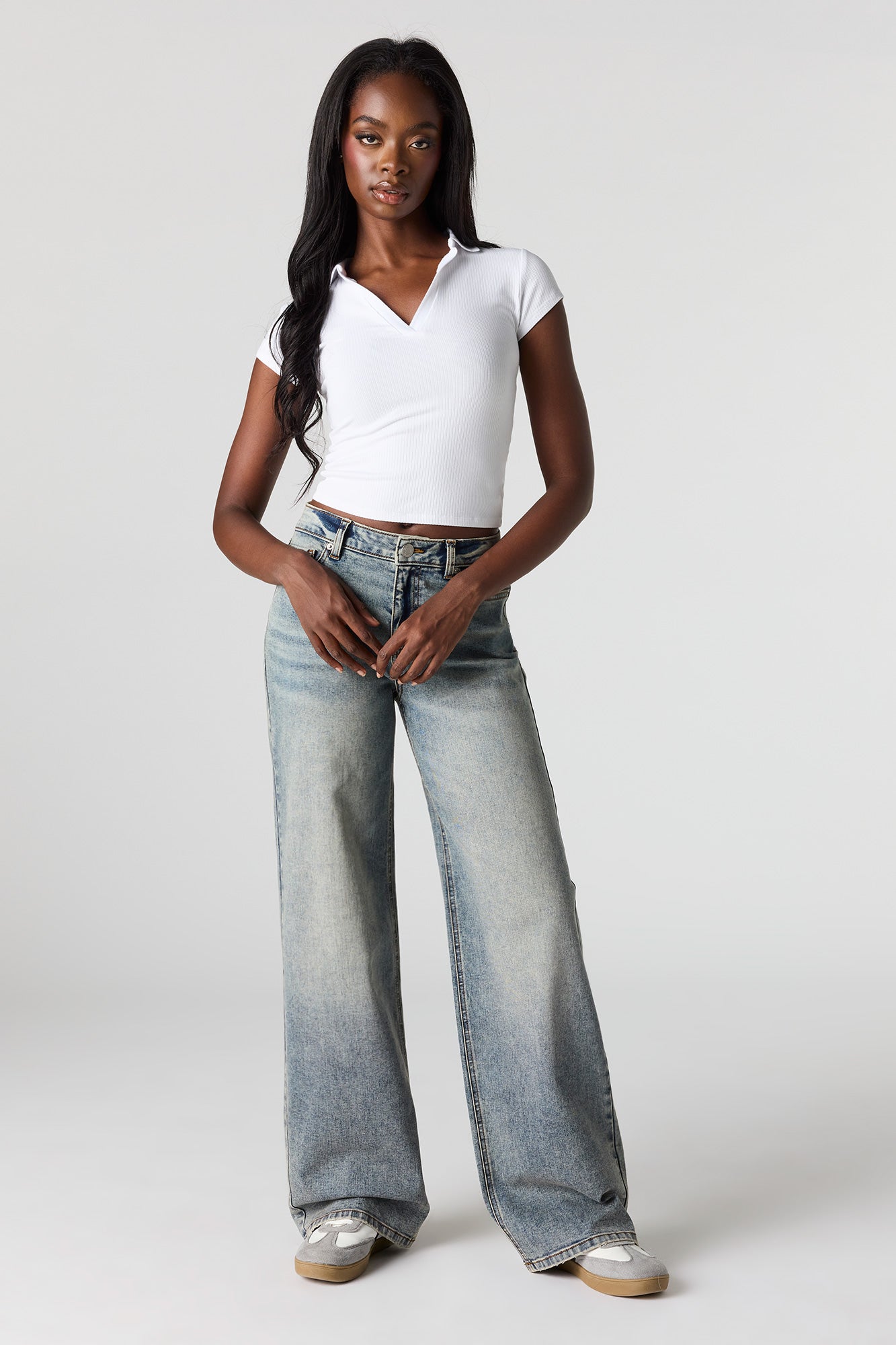 Paris Stretch High Rise Wide Leg Vintage Medium Jean