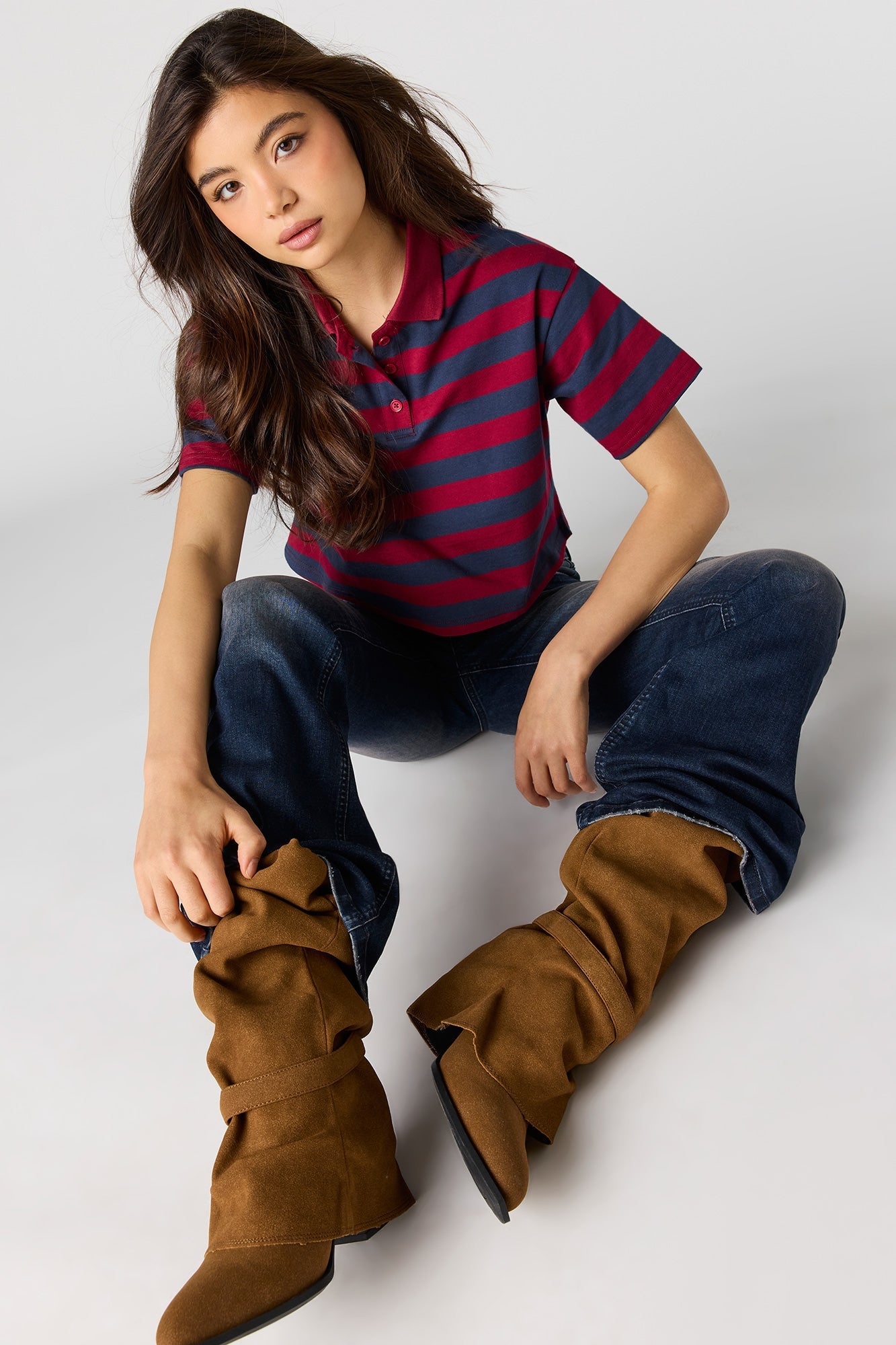 Mid Rise Flare Dark Jean