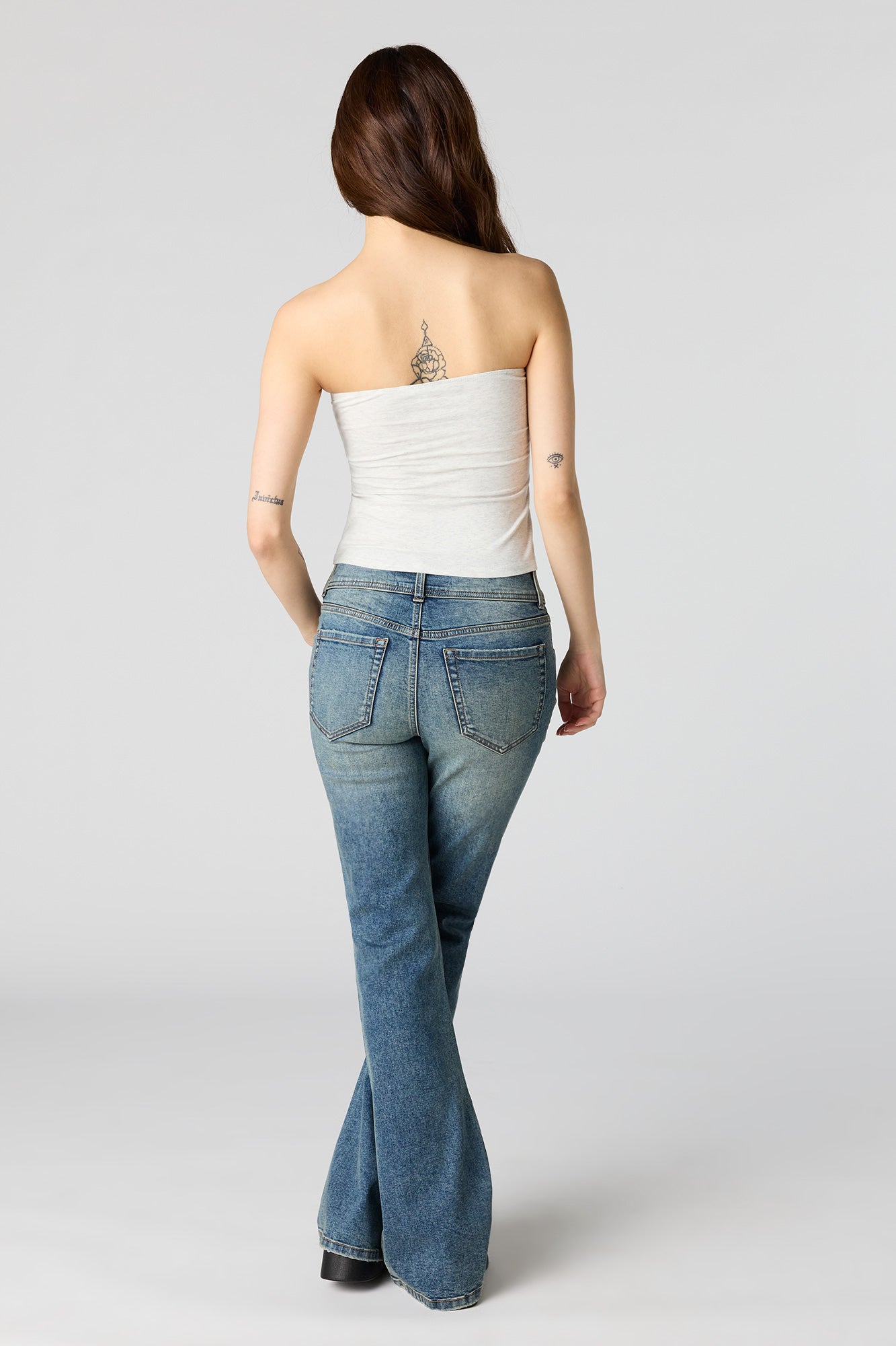Mid Rise Flare Vintage Dark Jean