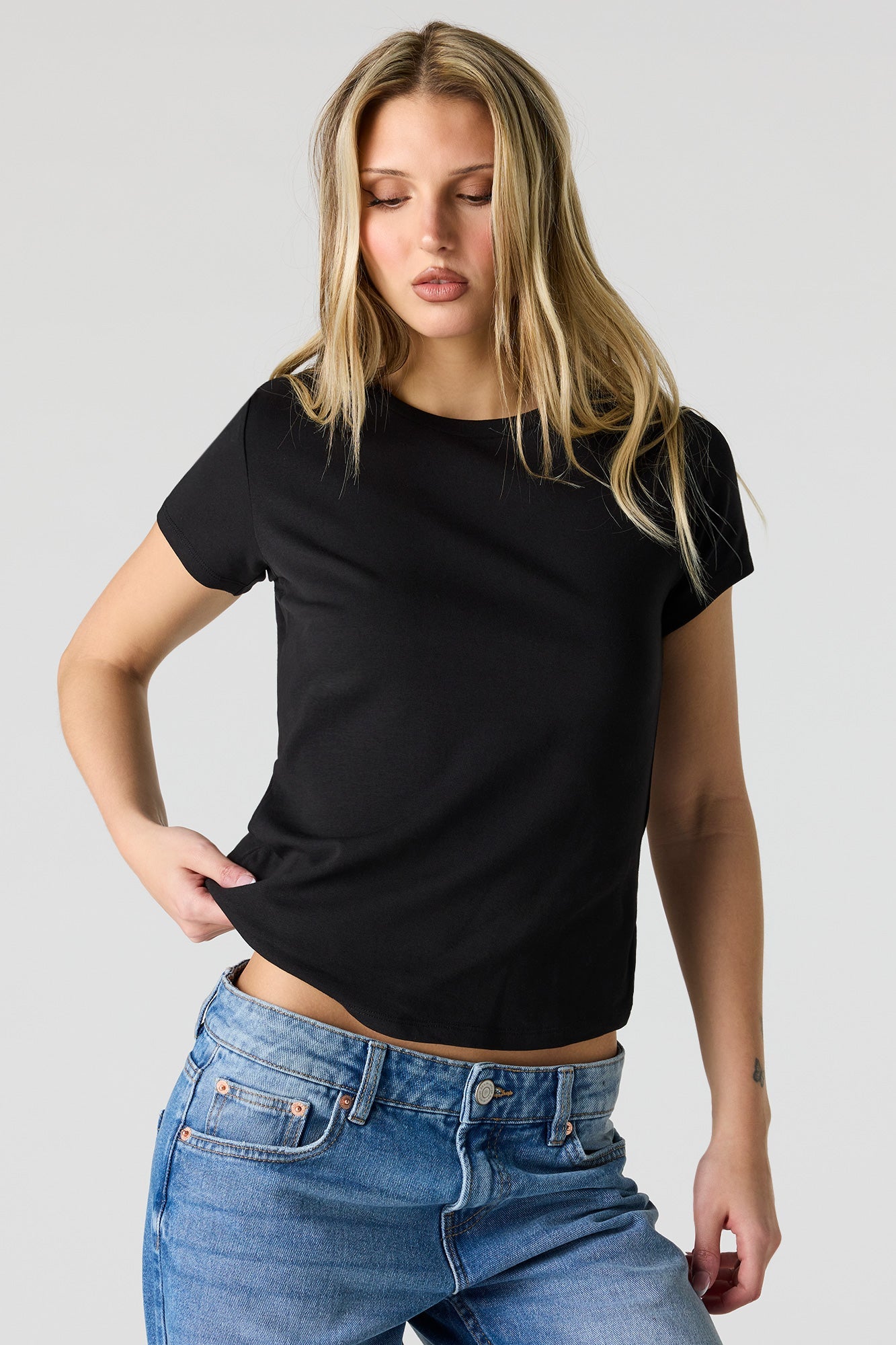 Striped Ribbed T-Shirt