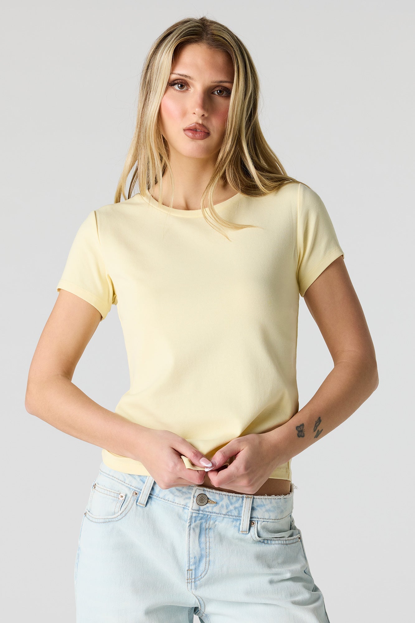 Striped Ribbed T-Shirt
