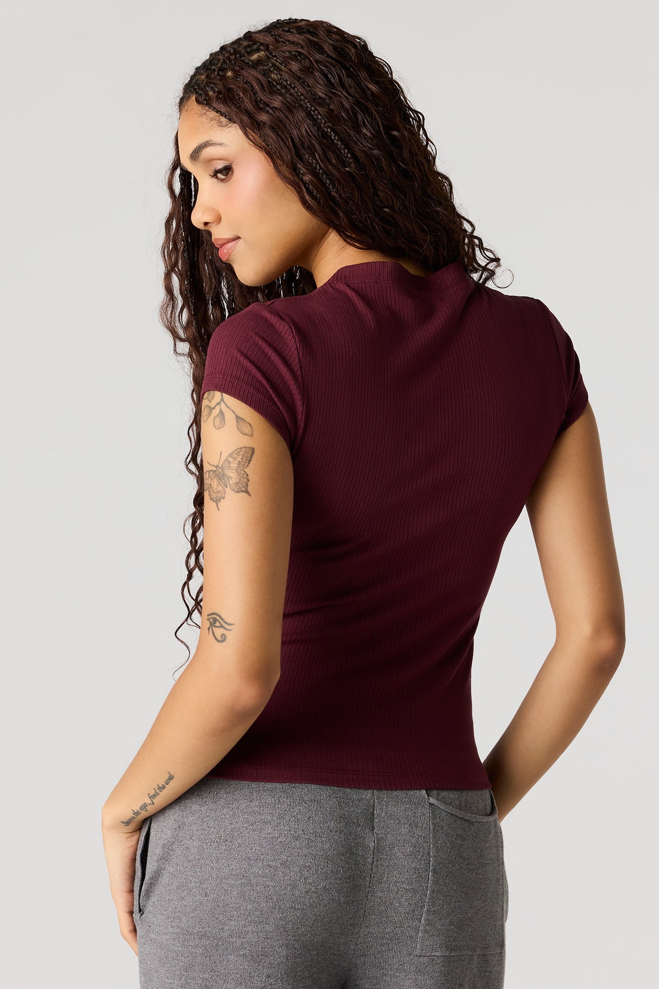 Ribbed Henley T-Shirt