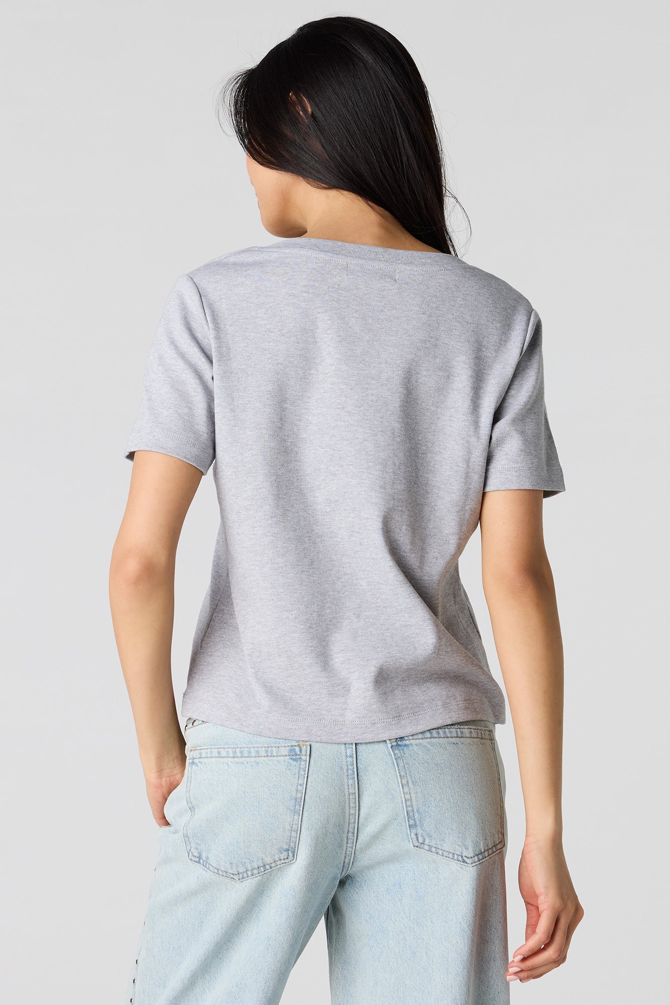 Luxe Heavy Cotton Boxy V-Neck T-Shirt