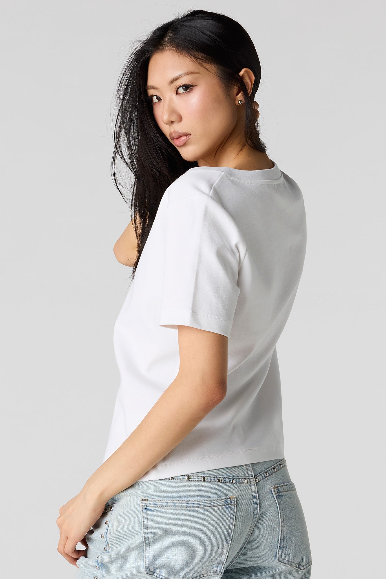 Luxe Heavy Cotton Boxy V-Neck T-Shirt