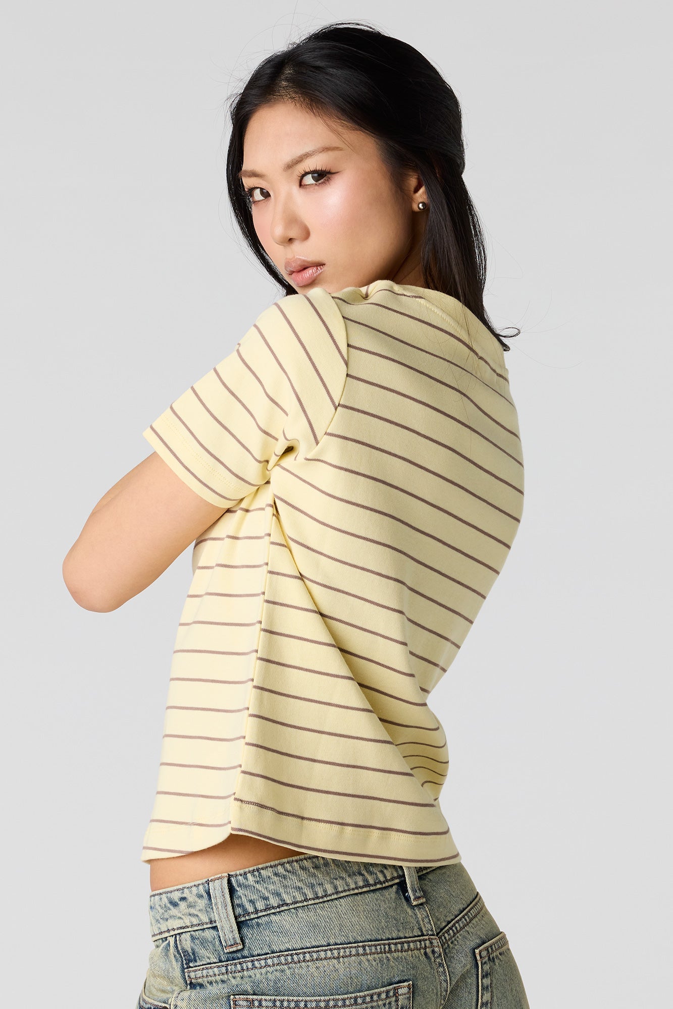 Luxe Heavy Cotton Boxy V-Neck T-Shirt