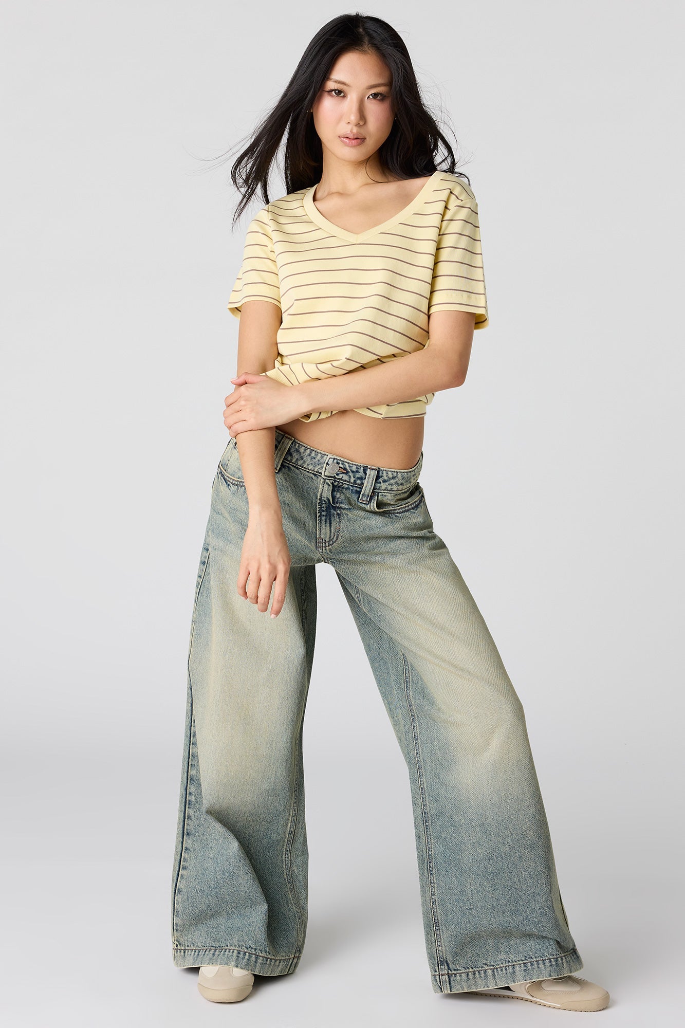 Luxe Heavy Cotton Boxy V-Neck T-Shirt