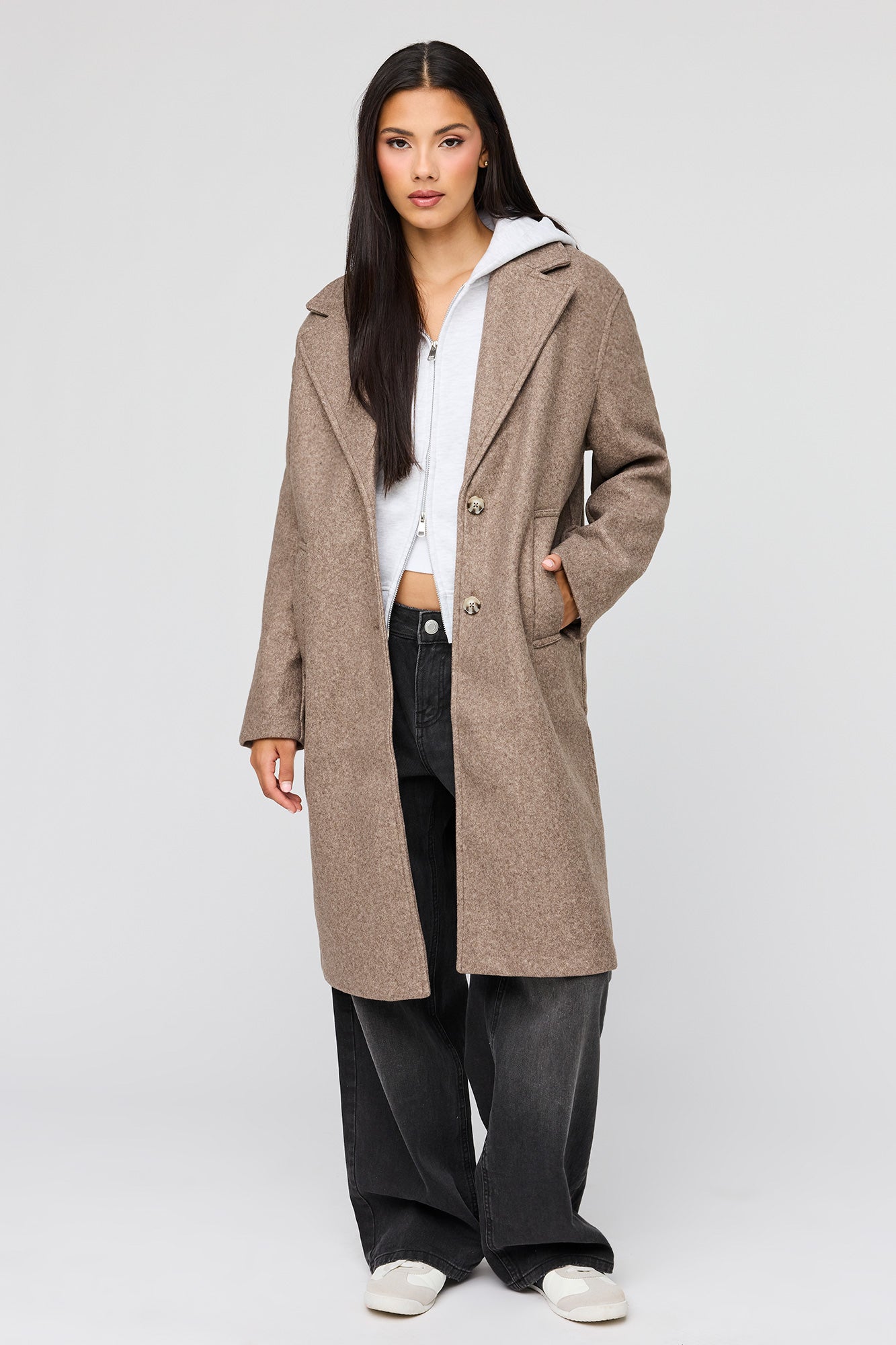 Faux Wool Coat