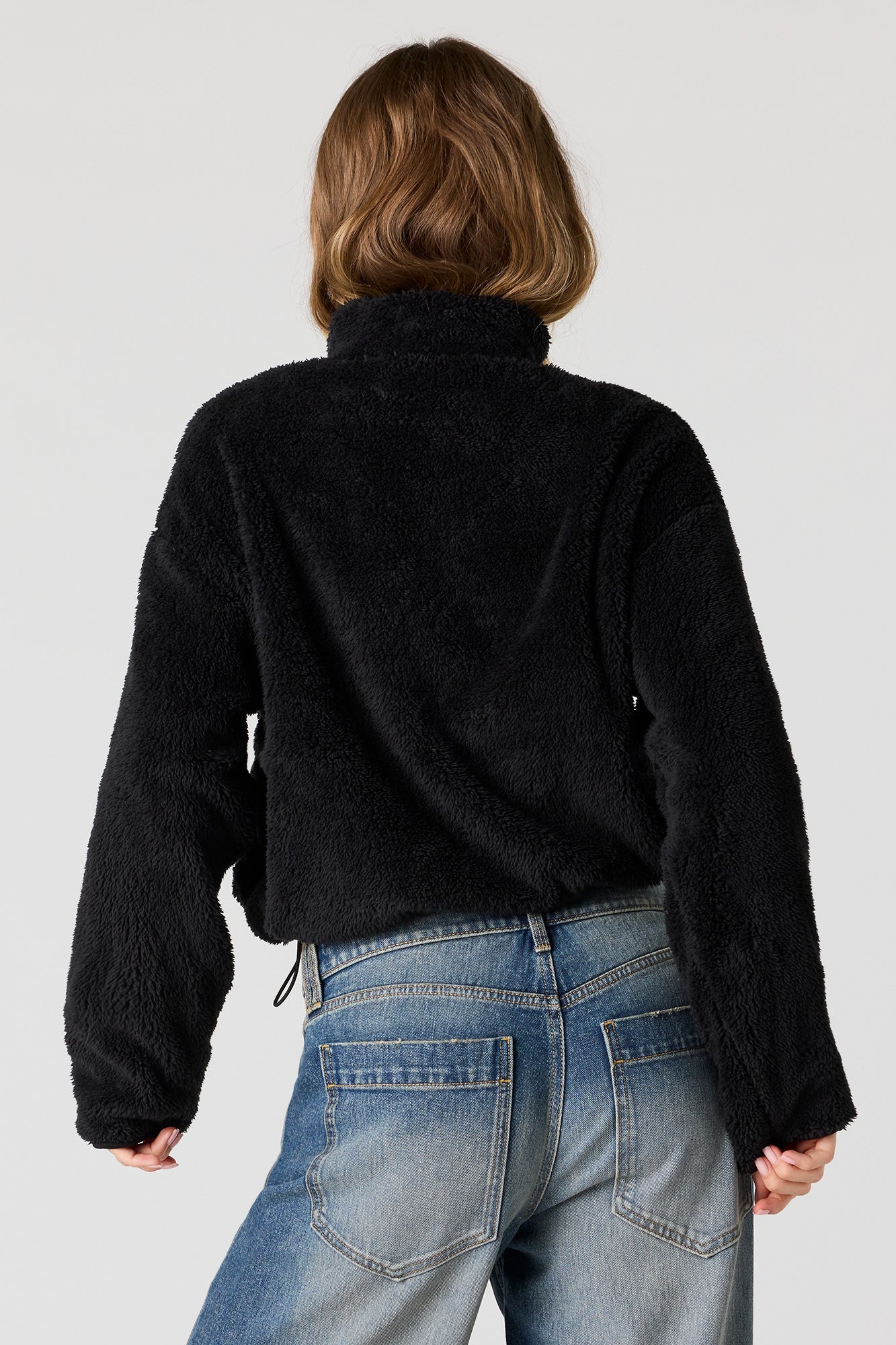 Sherpa Fleece Quarter Zip Sweater