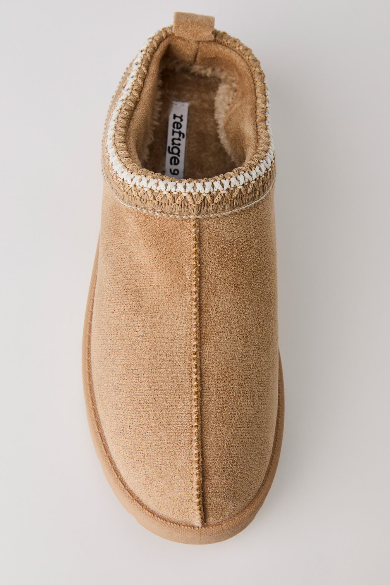 Faux Suede Embroidered Slipper Booties