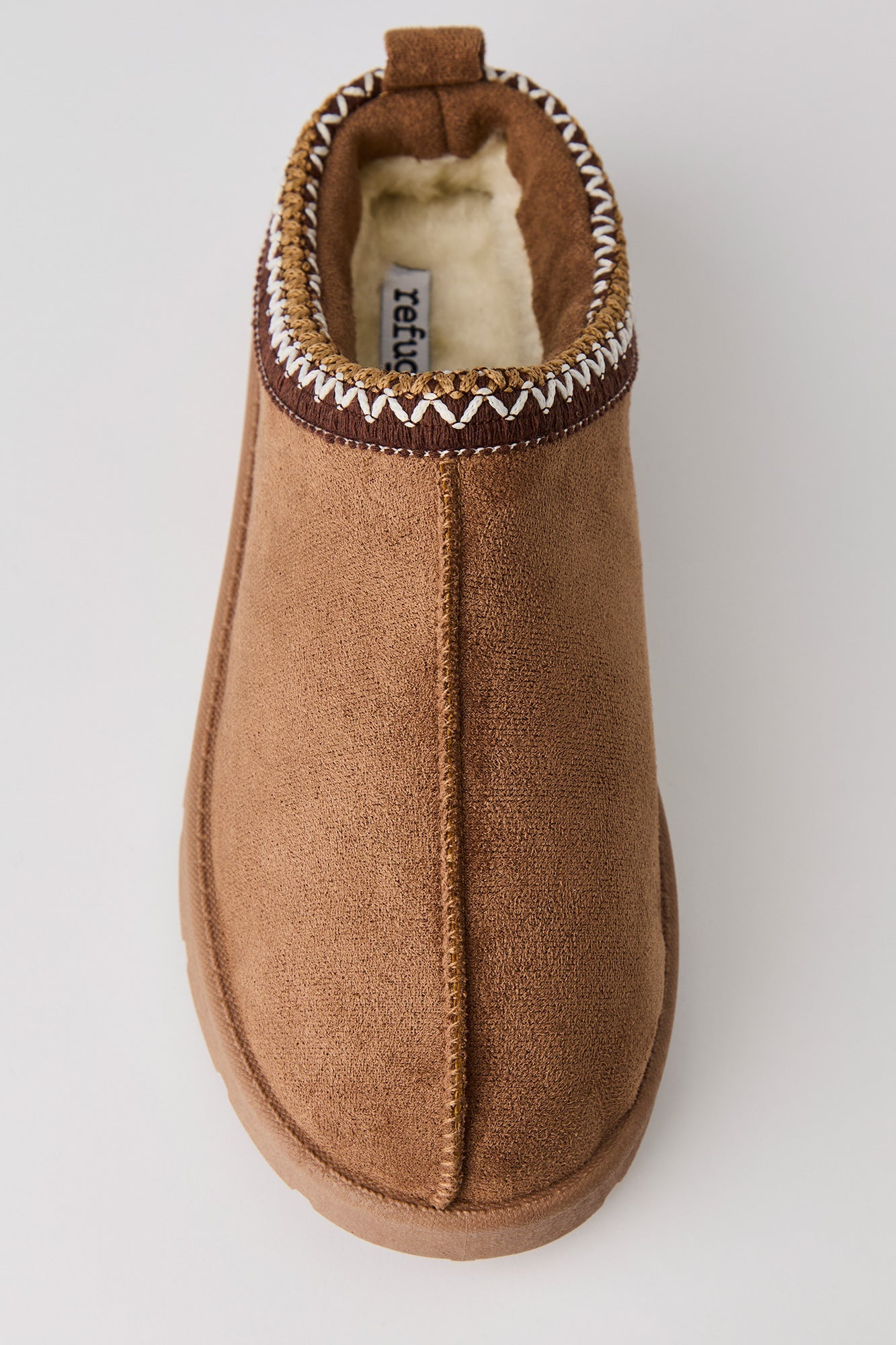 Faux Suede Embroidered Slipper Booties