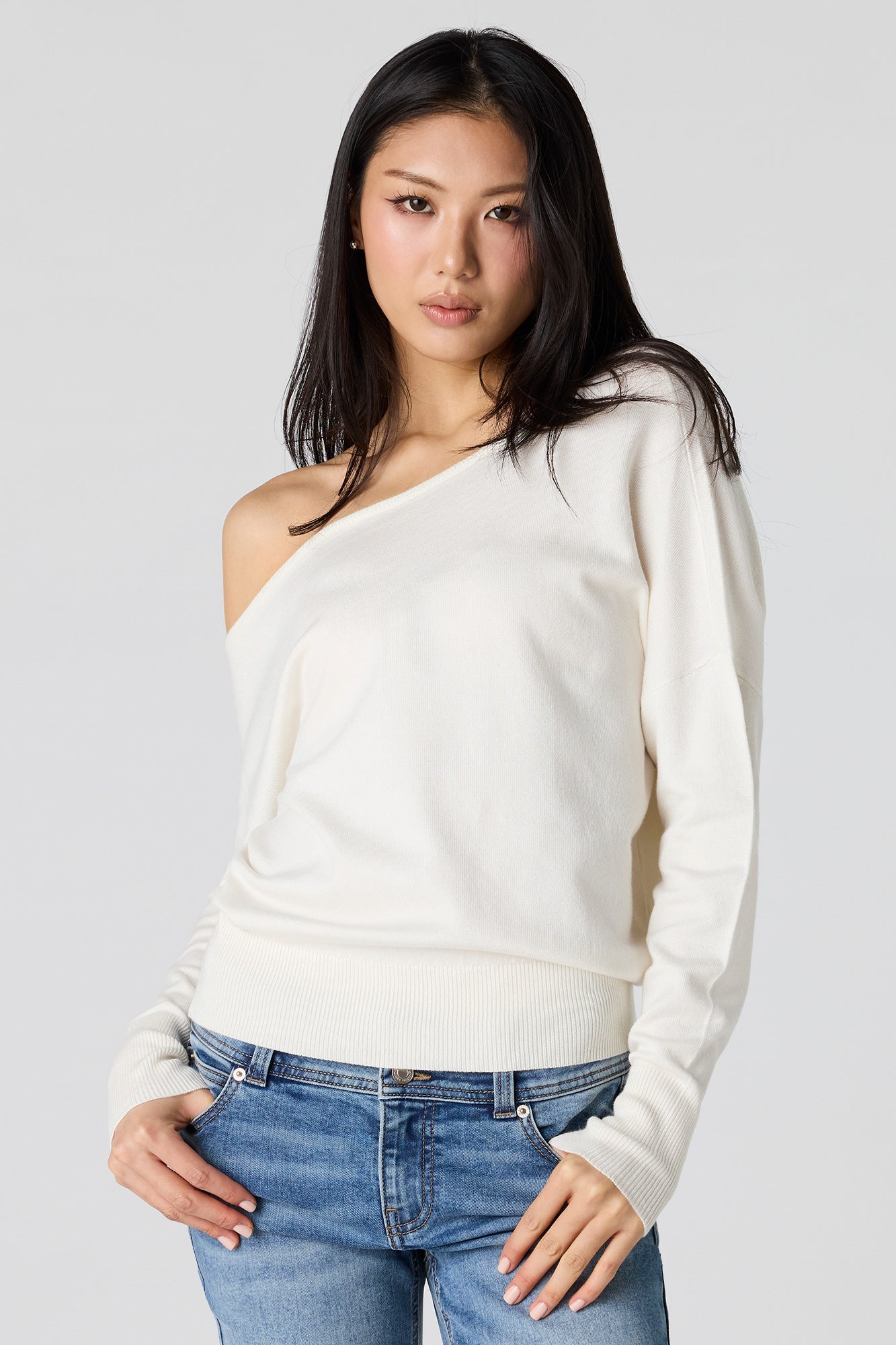 Off Shoulder Dolman Sweater