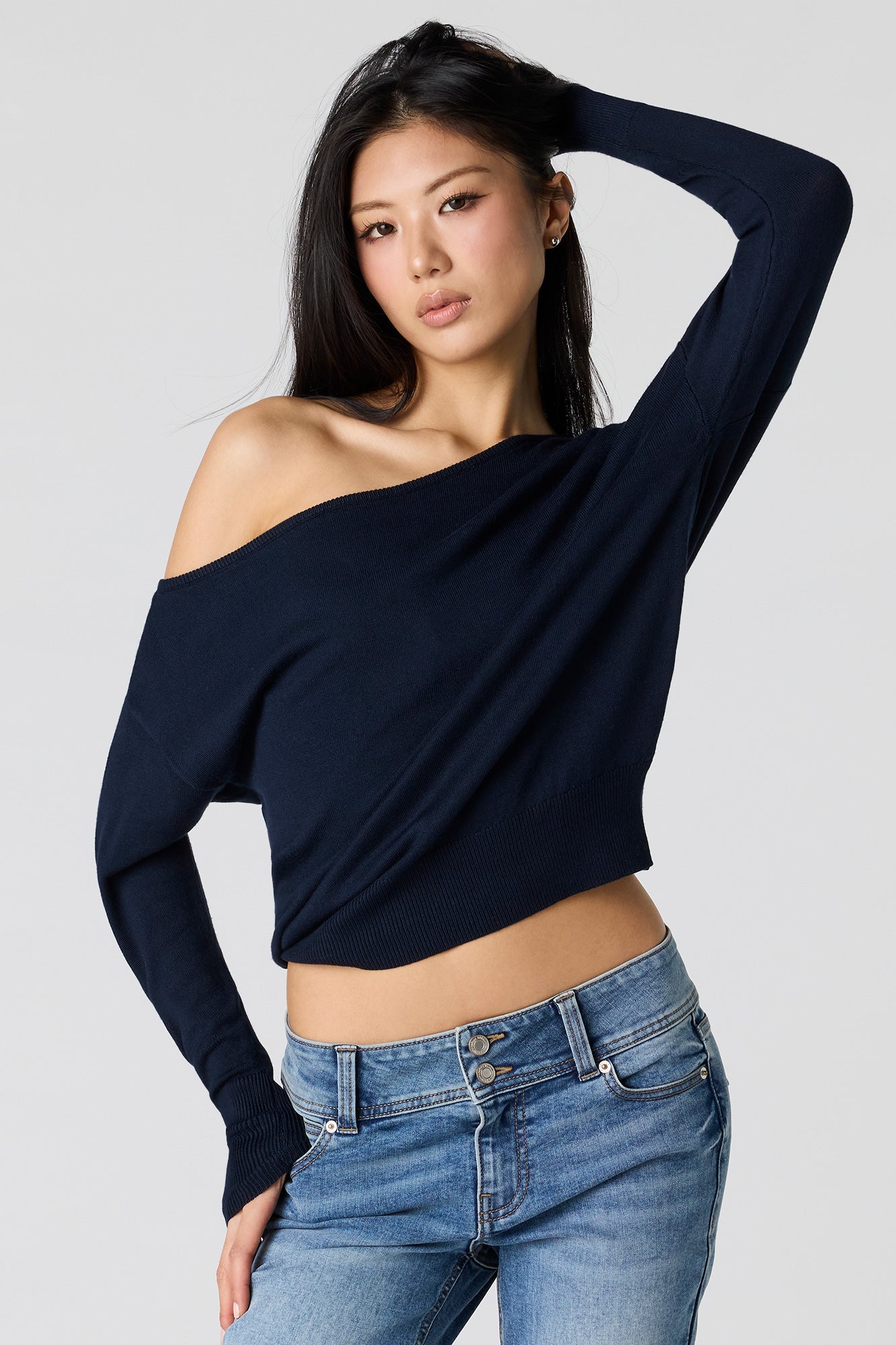 Off Shoulder Dolman Sweater