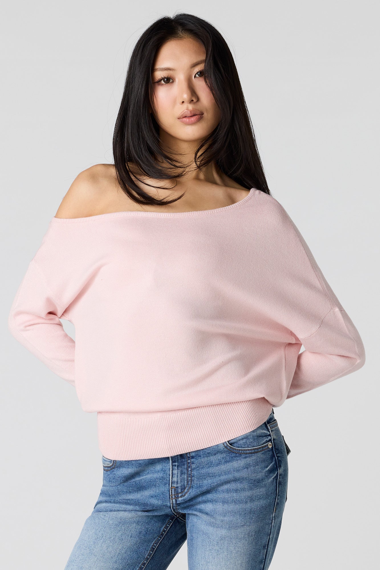 Off Shoulder Dolman Sweater