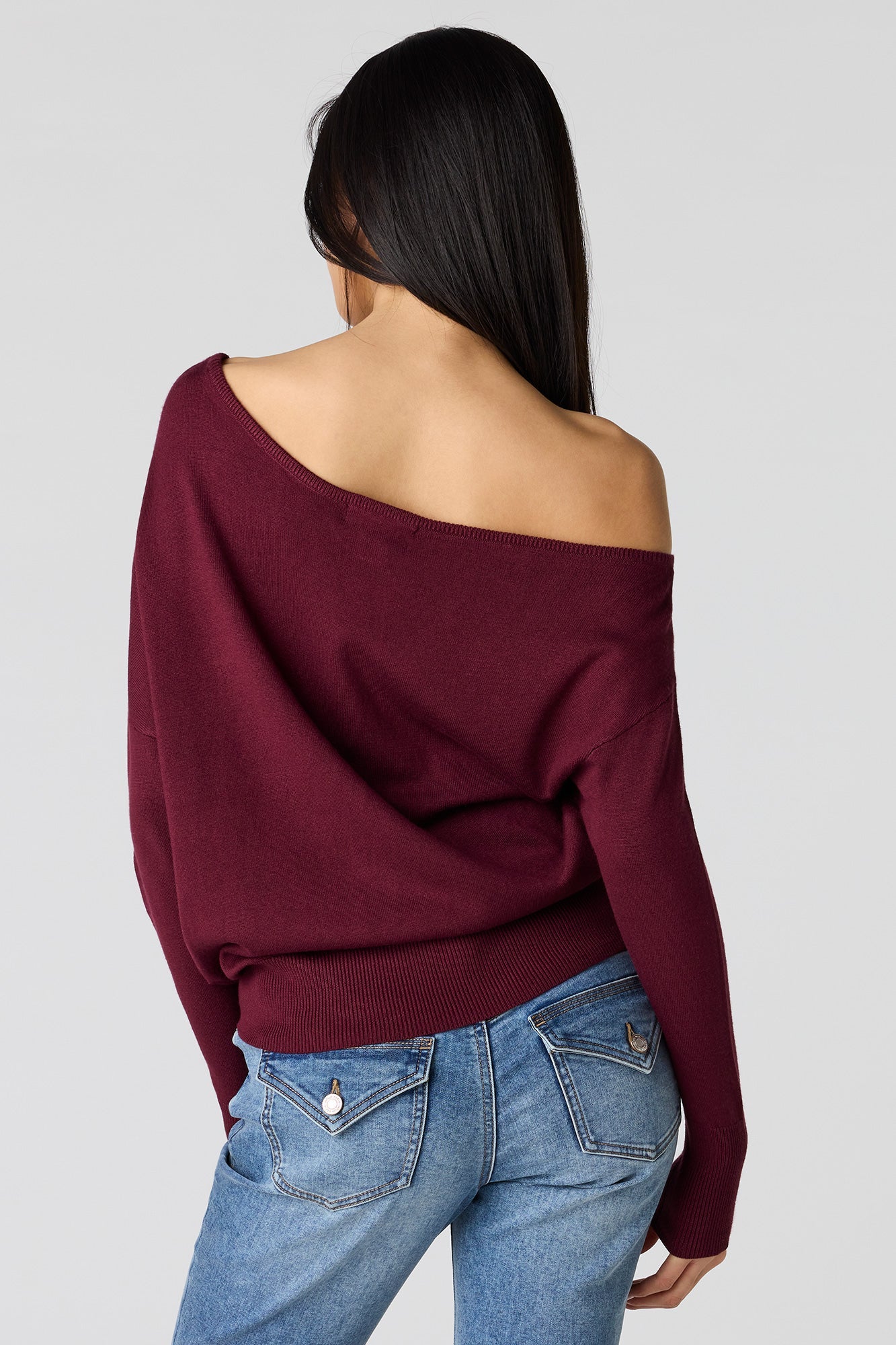 Off Shoulder Dolman Sweater