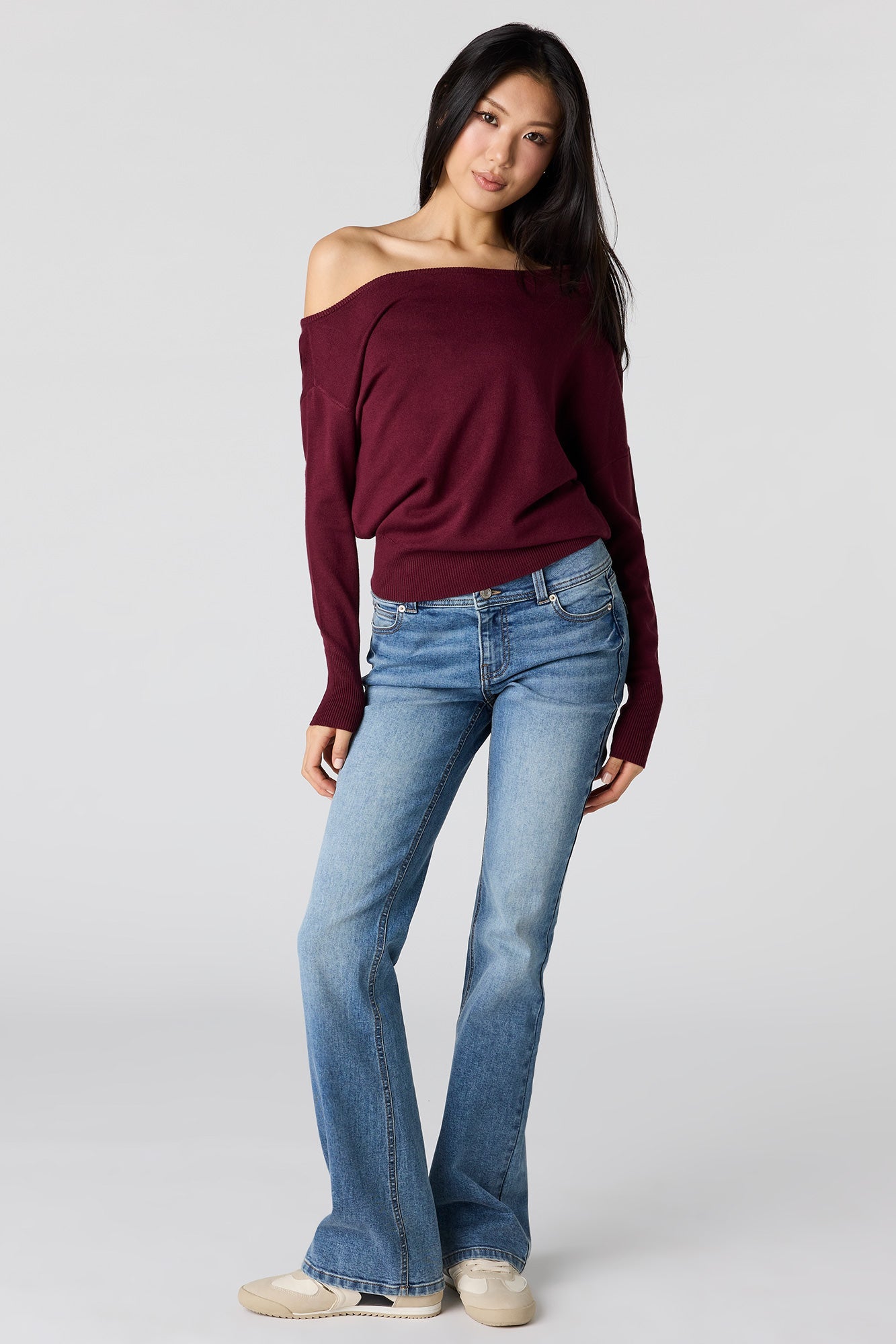 Off Shoulder Dolman Sweater