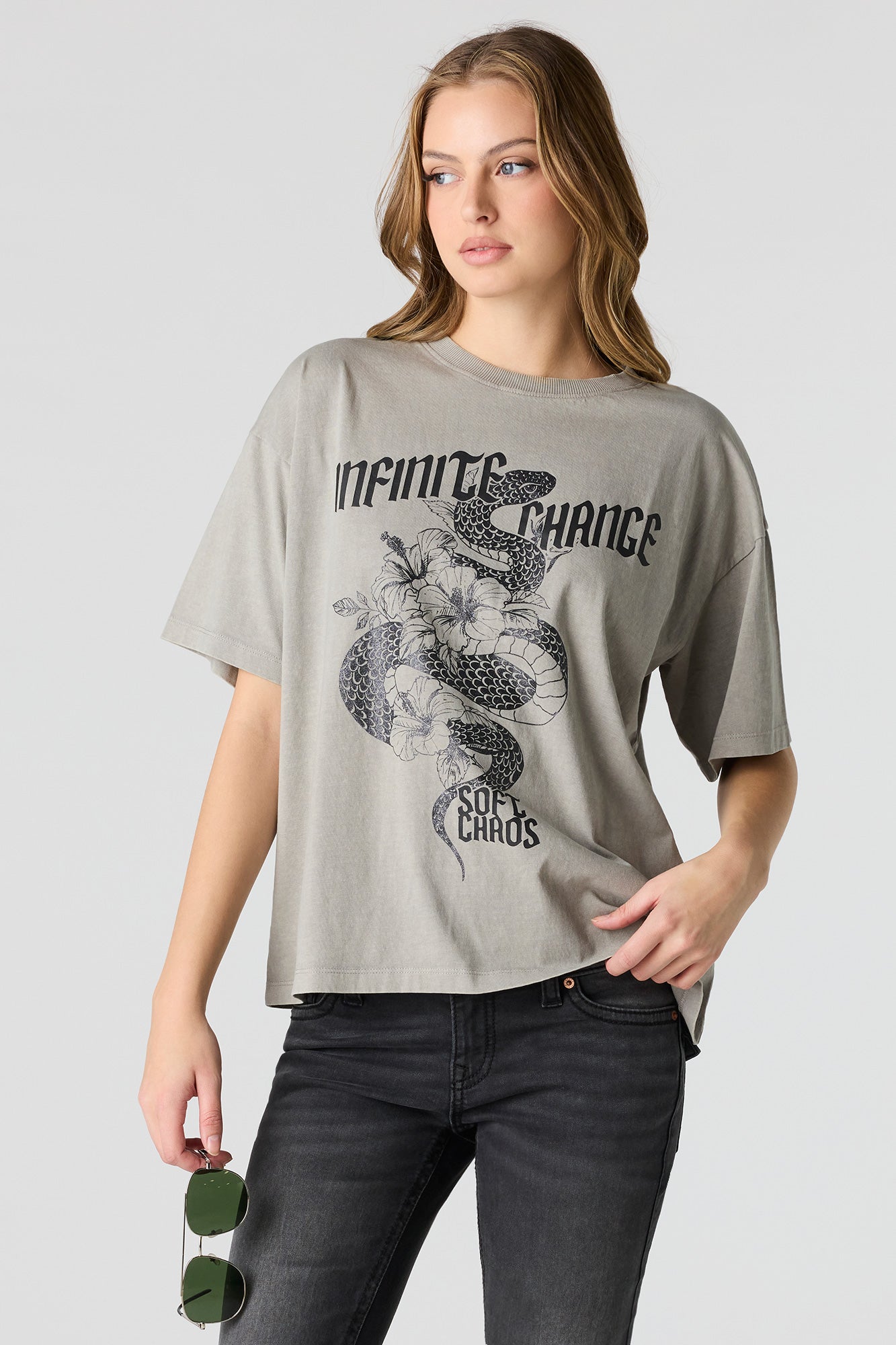 Washed Graphic Boyfriend T-Shirt