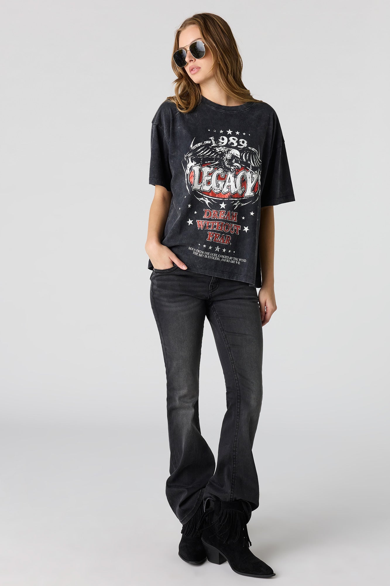 Washed Graphic Boyfriend T-Shirt